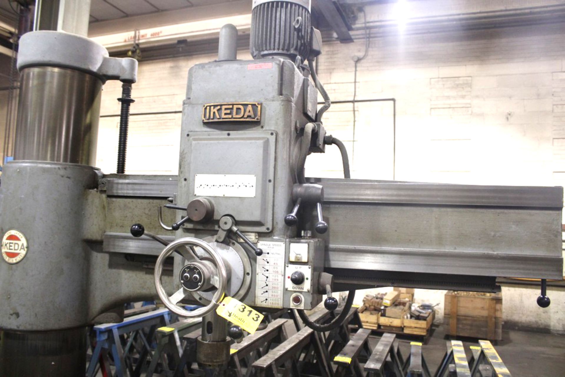 IKEDA 68” ARM 13” COLUMN MODEL RM-1575 RADIAL DRILL, S/N 77259, 1500 RPM SPINDLE, BOX TABLE - Image 2 of 4