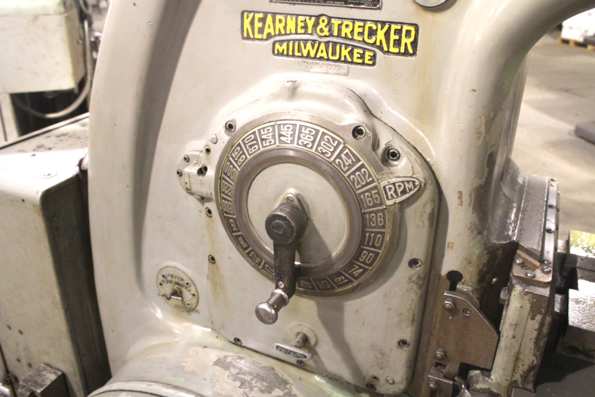 KEARNEY & TRECKER MODEL 15HP-3CK VERTICAL MILL, S/N 6-7819 , 15”X64” TABLE, 1500 RPM SPINDLE - Image 4 of 6