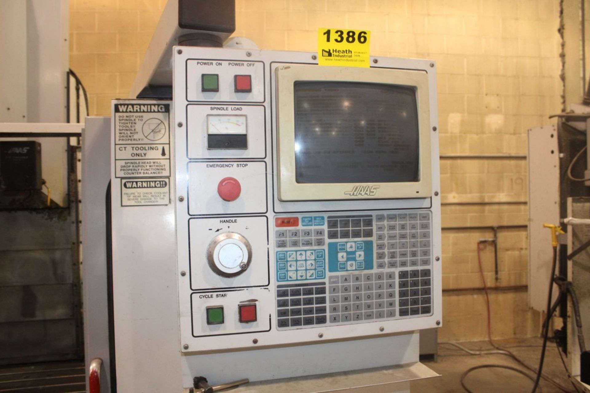 HAAS MODEL VF-3 CNC VERTICAL MACHINING CENTER, S/N 10107 (NEW 1997), 40” X-AXIS TRAVEL, 20” Y-AXIS - Image 5 of 10