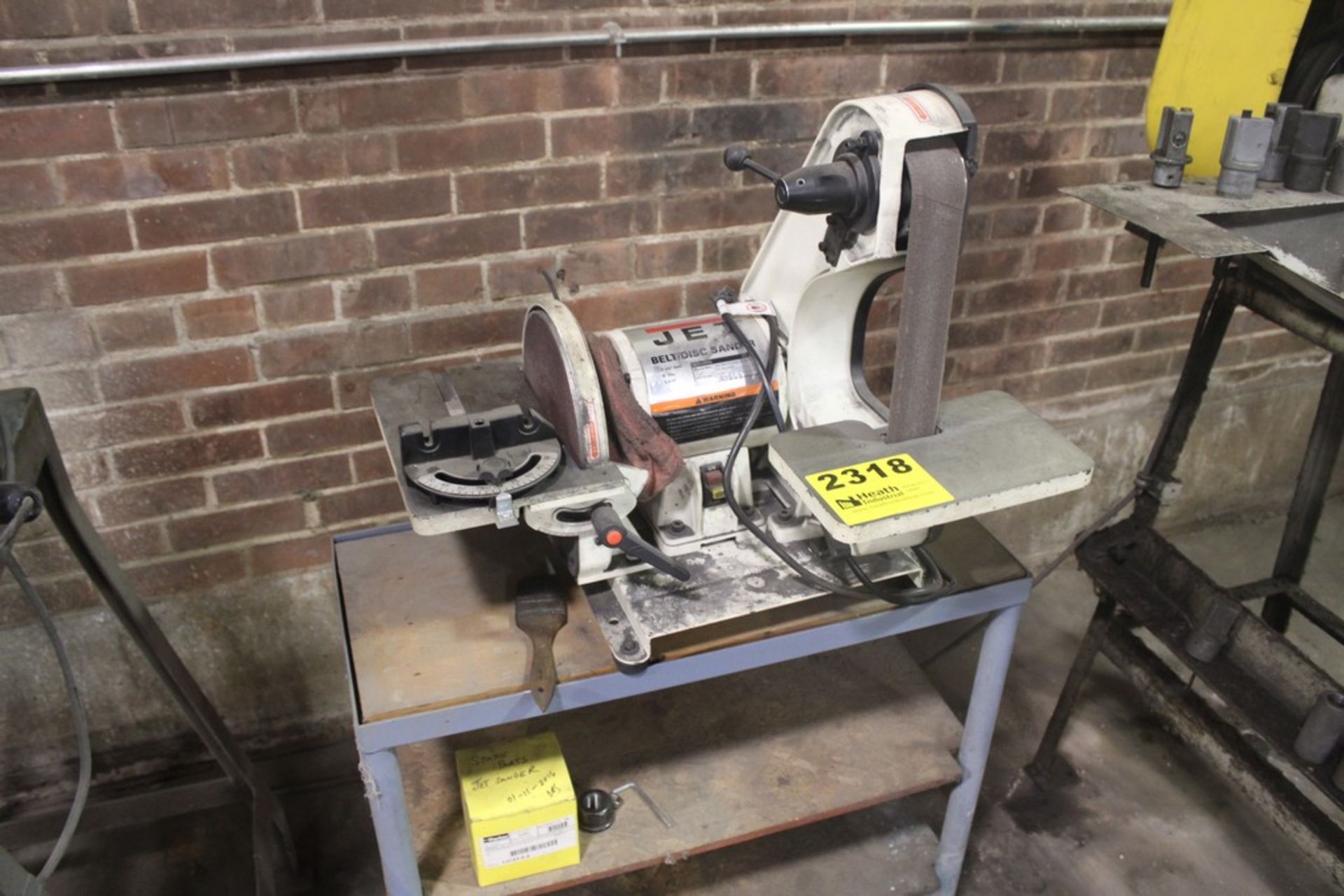 JET 3/4 HP COMBINATION 2" BELT & 8" DISC SANDER, WITH STAND