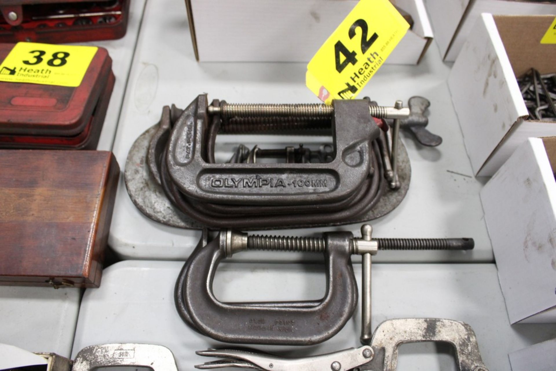 (9) ASSORTED C-CLAMPS