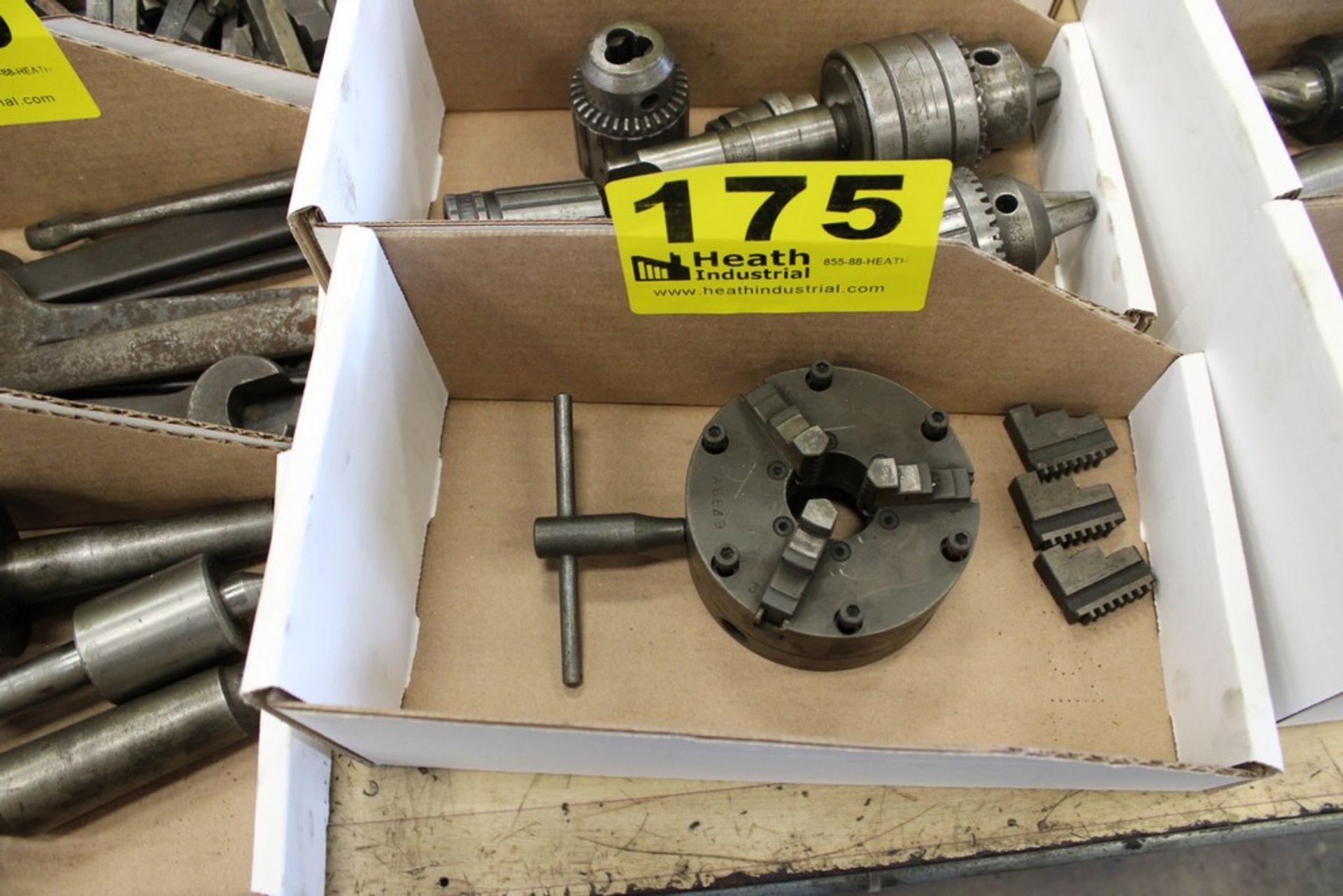 4" 3-JAW CHUCK WITH JAWS & KEY