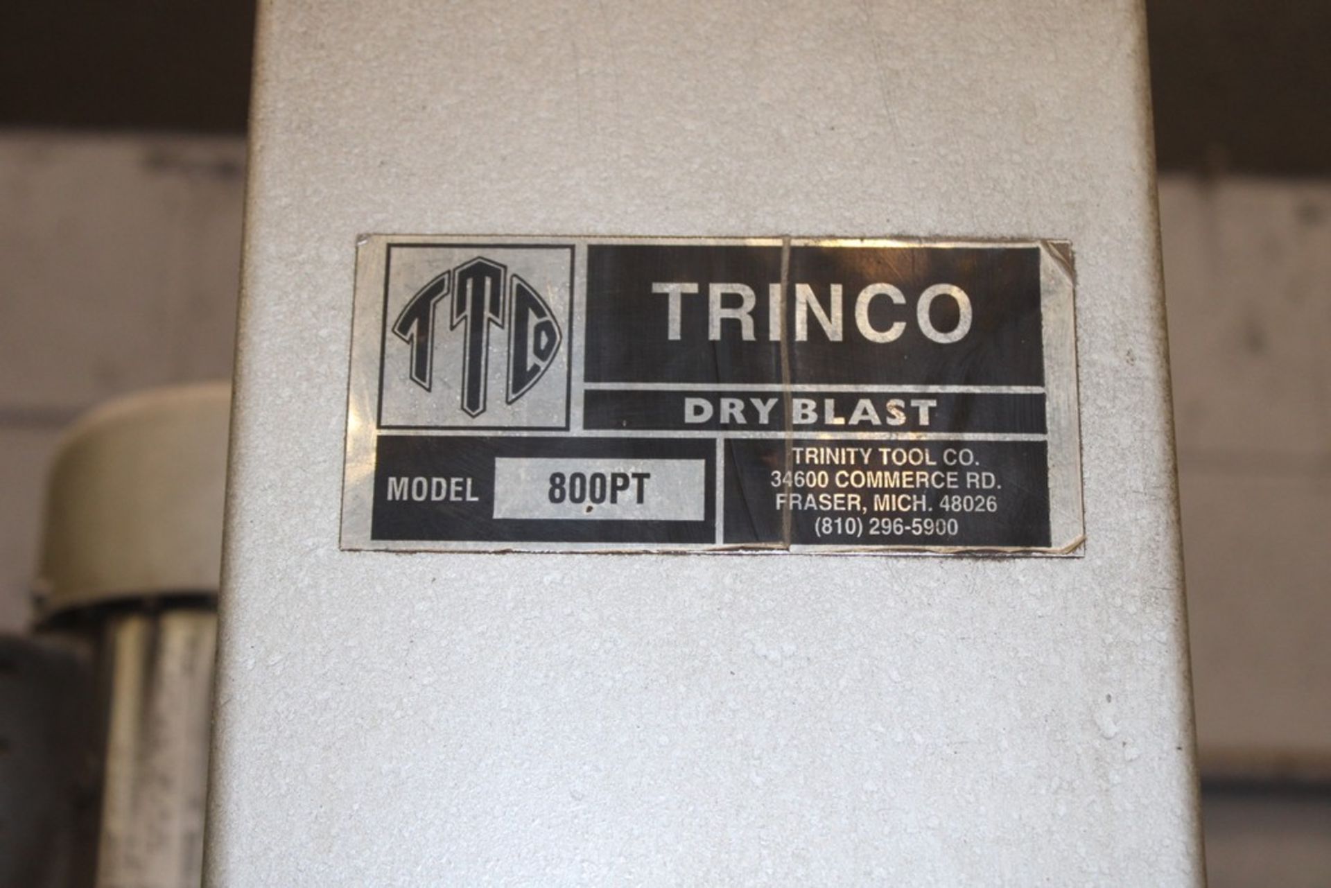 TRINCO MODEL 36X30/PC BLAST CABINET, WITH 800PT COLLECTOR - Image 5 of 6