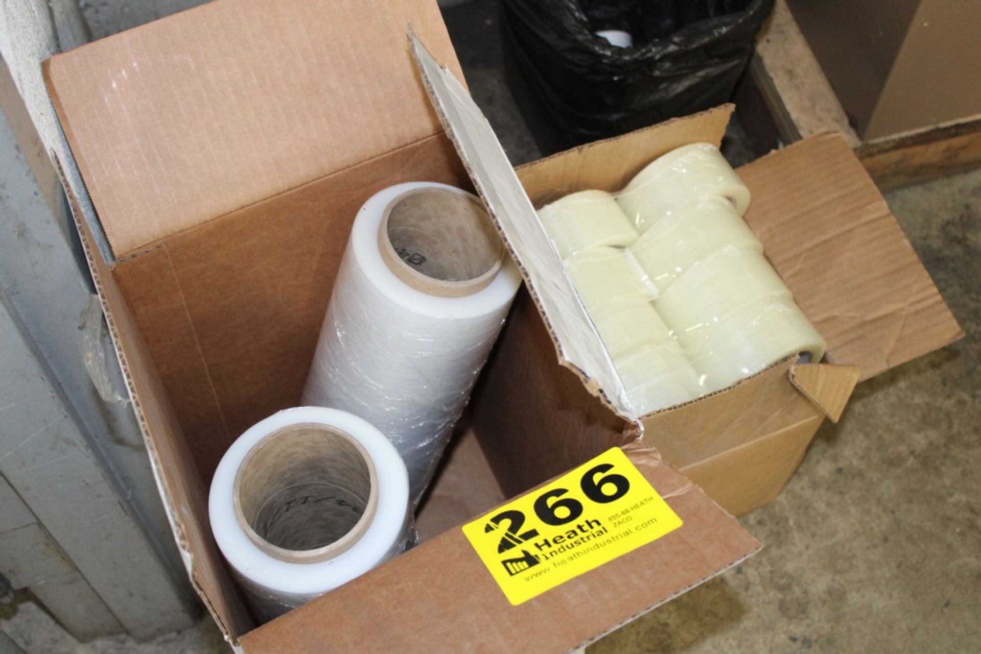 (2) ROLLS SHRINK WRAP & CASE OF TAPE