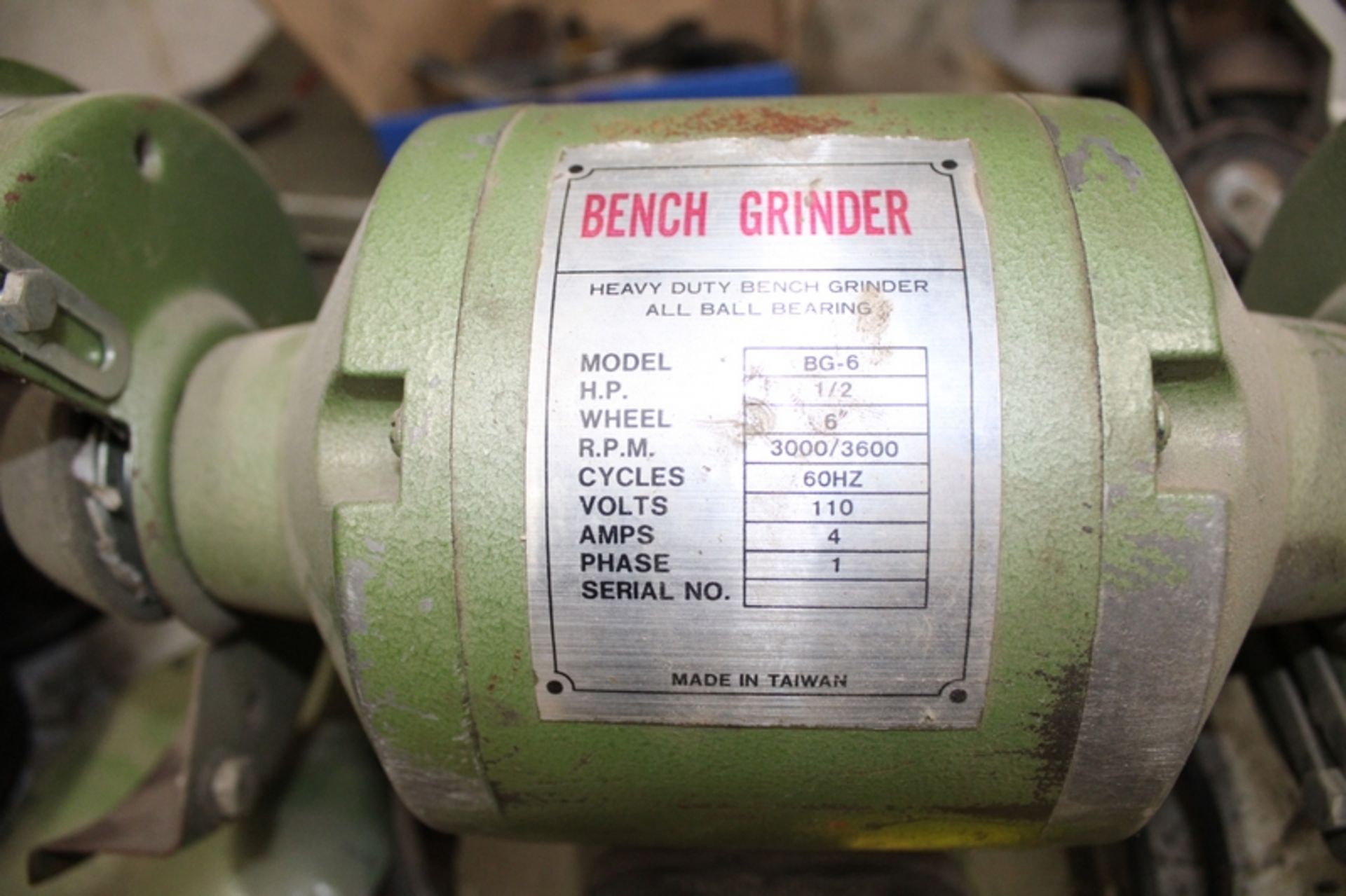 MODEL BG-6 6" DOUBLE END BENCH GRINDER - Image 2 of 2