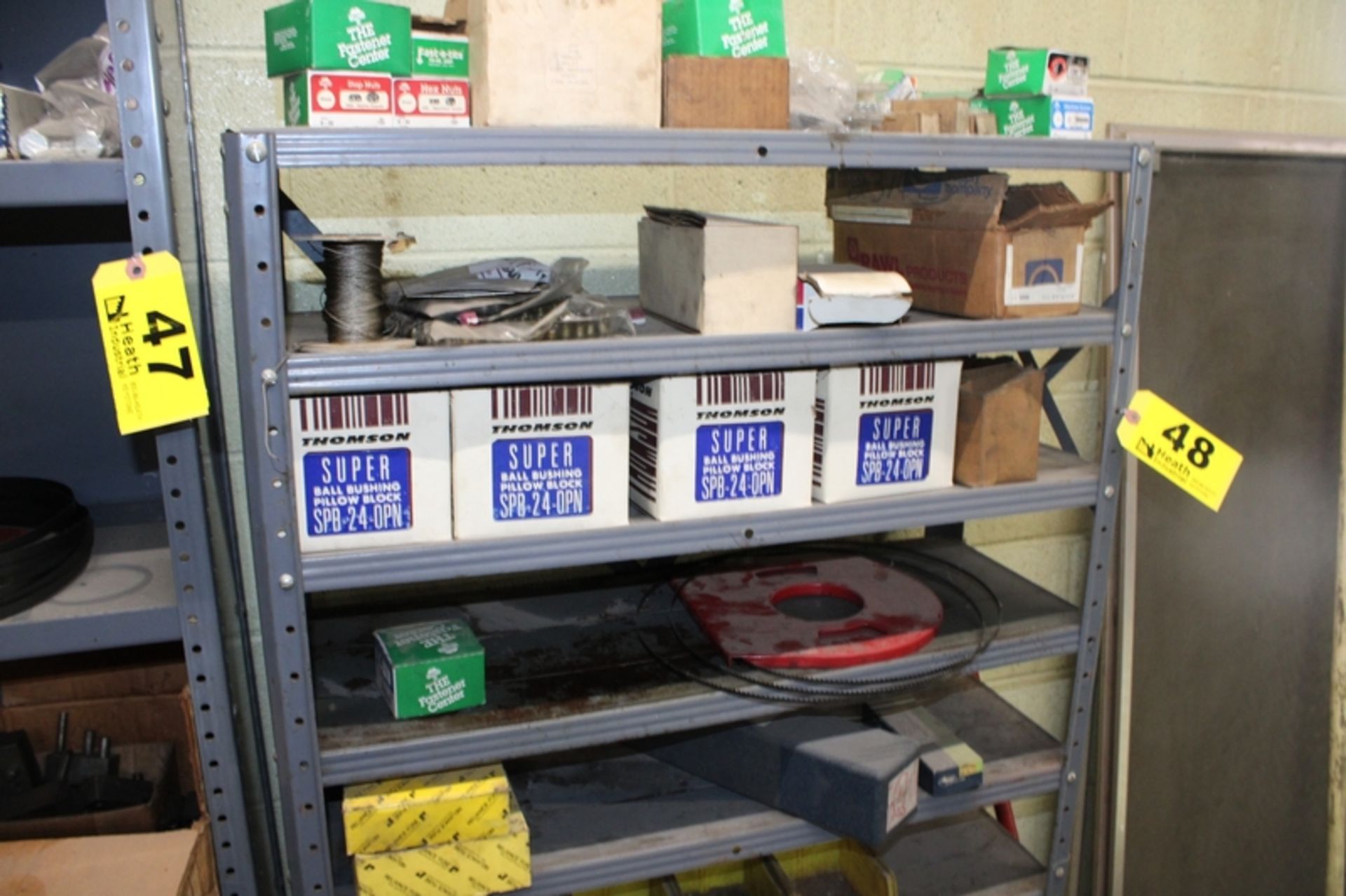 ADJUSTABLE STEEL SHELVING UNIT WITH CONTENTS, 30" X 12" X 60" - Image 2 of 3