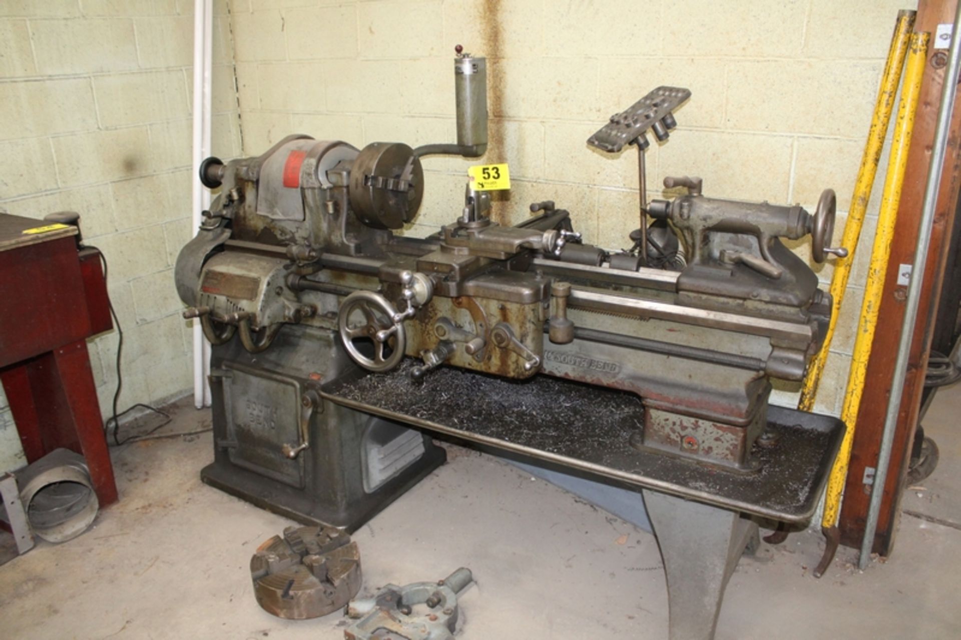 SOUTH BEND 15”X36” TOOLROOM LATHE, S/N 11489HKR15, 10” 3-JAW CHUCK, INCH THREADING, TAPER