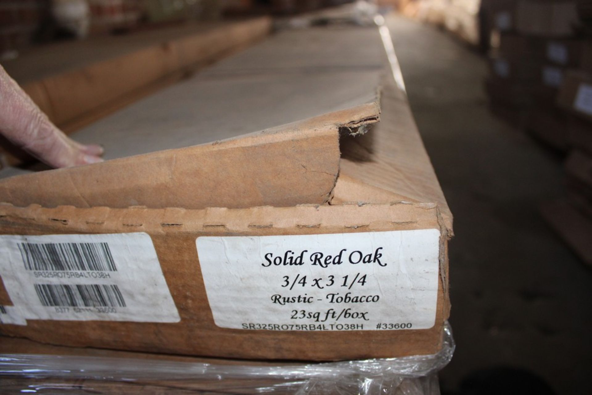 (22) BOXES OF 3-1/4" SOLID RED OAK FLOORING, RUSTIC TOBACCO, 23 SQ. FT. PER BOX - Image 2 of 2