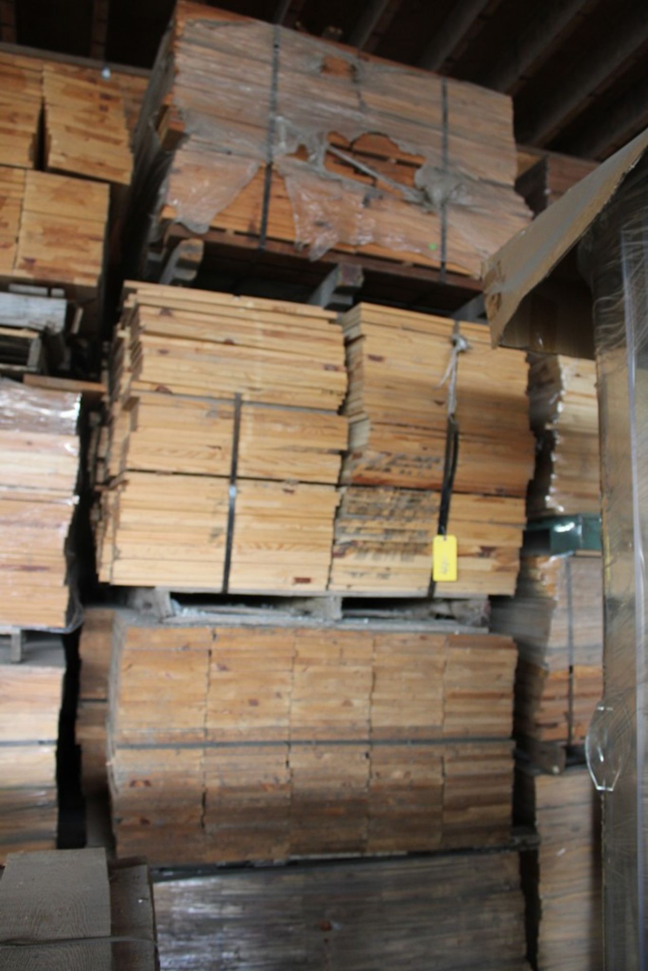 LARGE QUANTITY OF 9" X 24" PINE BOARDS IN STACK