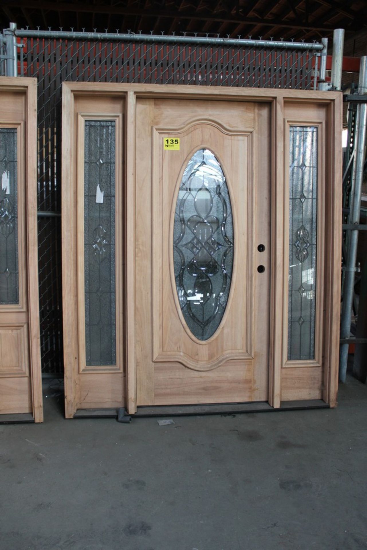 MAHOGANY 36" ENTRY DOOR WITH TWO SIDE LIGHTS