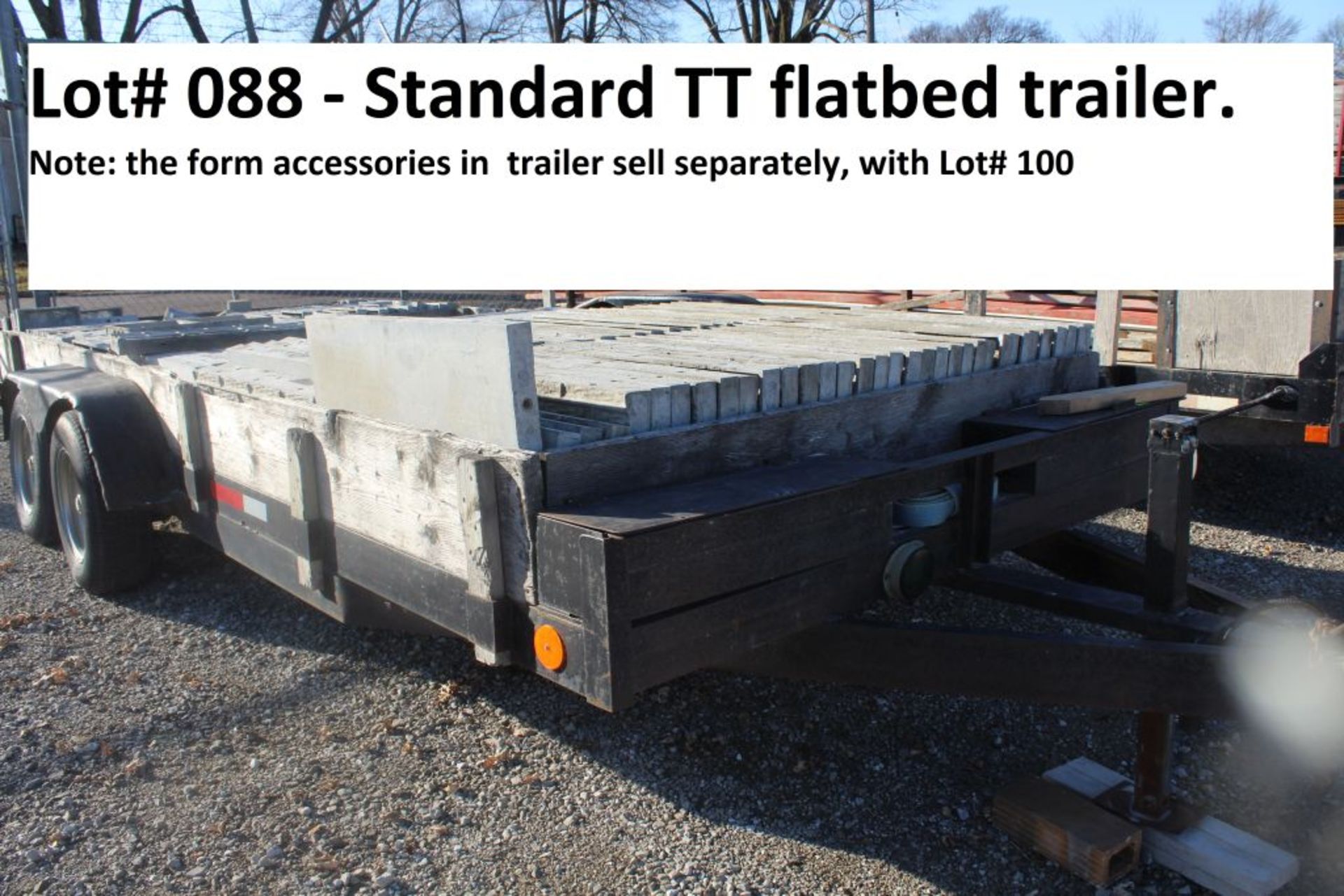 1999 Standard TT flatbed trailer, vin 13YFS1829XC073312, 18' X 82", tandem axle, 205/75/R15 tires, - Image 2 of 3