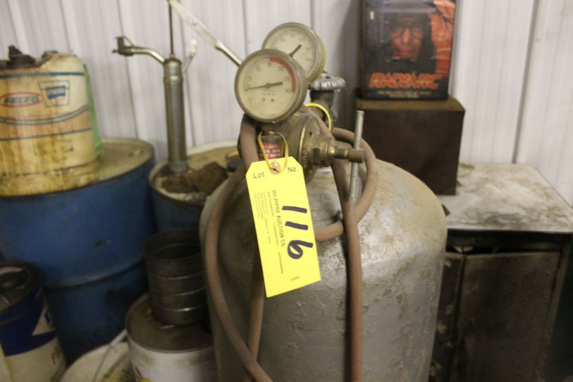 Propane tank w/Burner head, gauges, 100 lbs. - Image 2 of 3