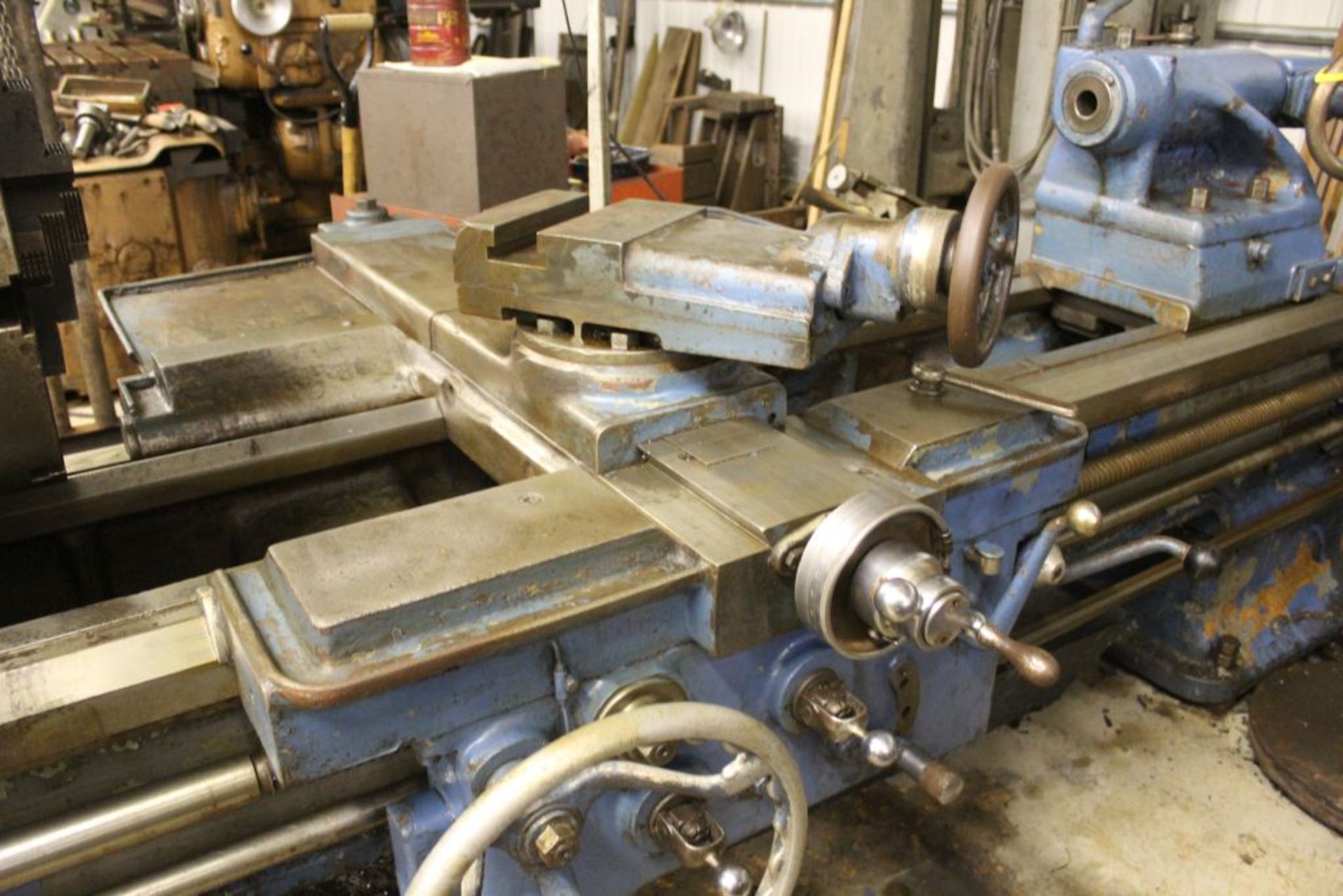 1952 Monarch lathe, sn 35209, 20", 2 1/4" hole, 96" bed, 27.5 swing, 72" center to center, tooling - Image 6 of 12