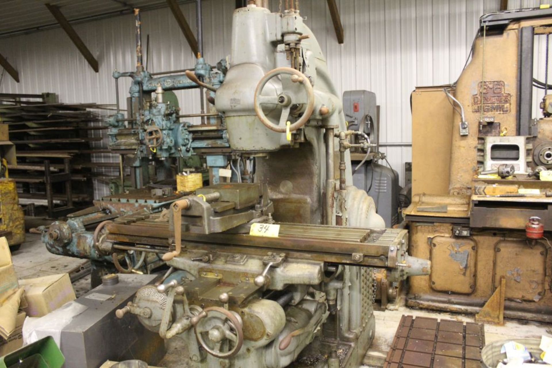 Milwaukee mill, model K, sn 4192, 12" x 57" bed.