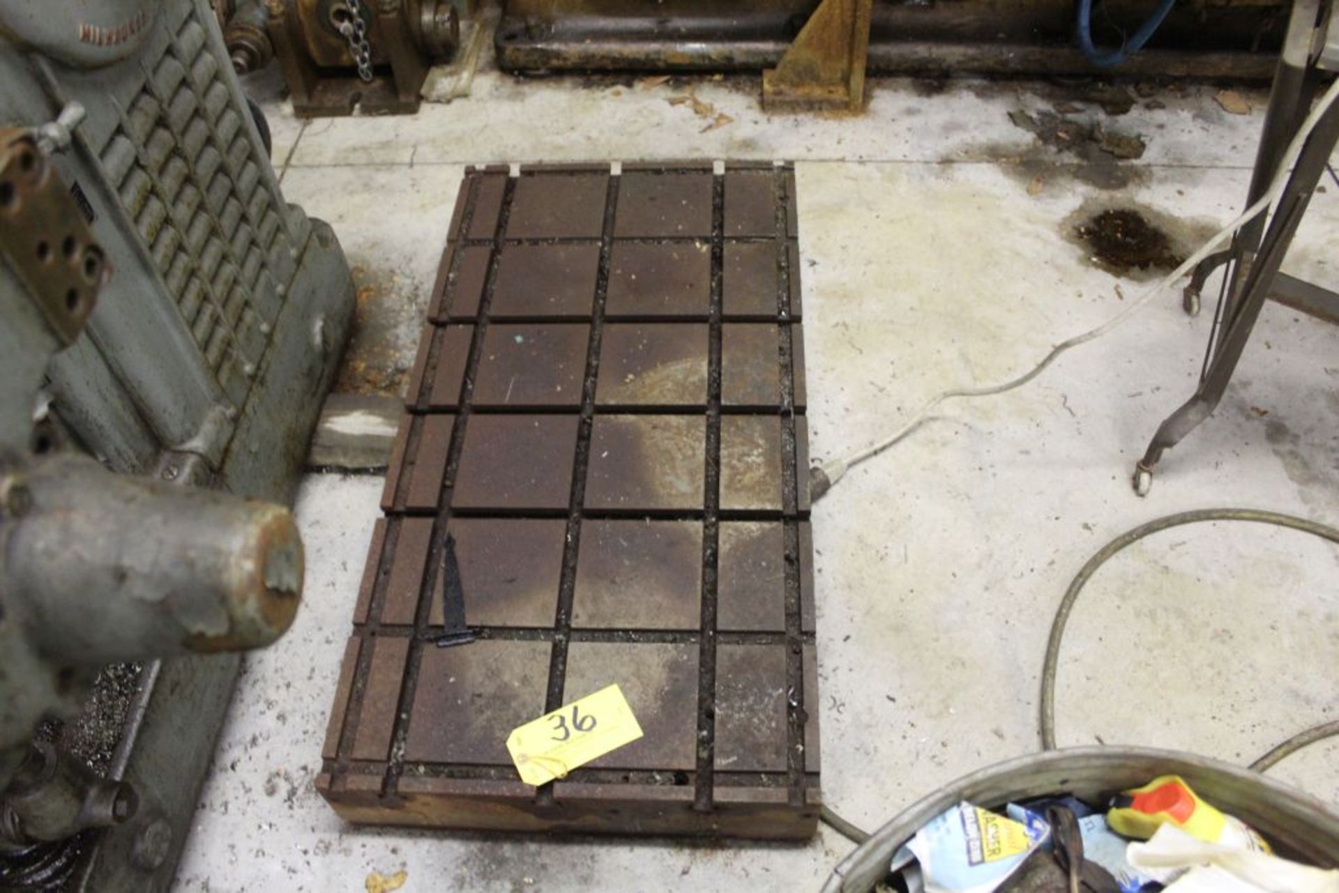 Slotted surface plate 41" x 21" x 6".