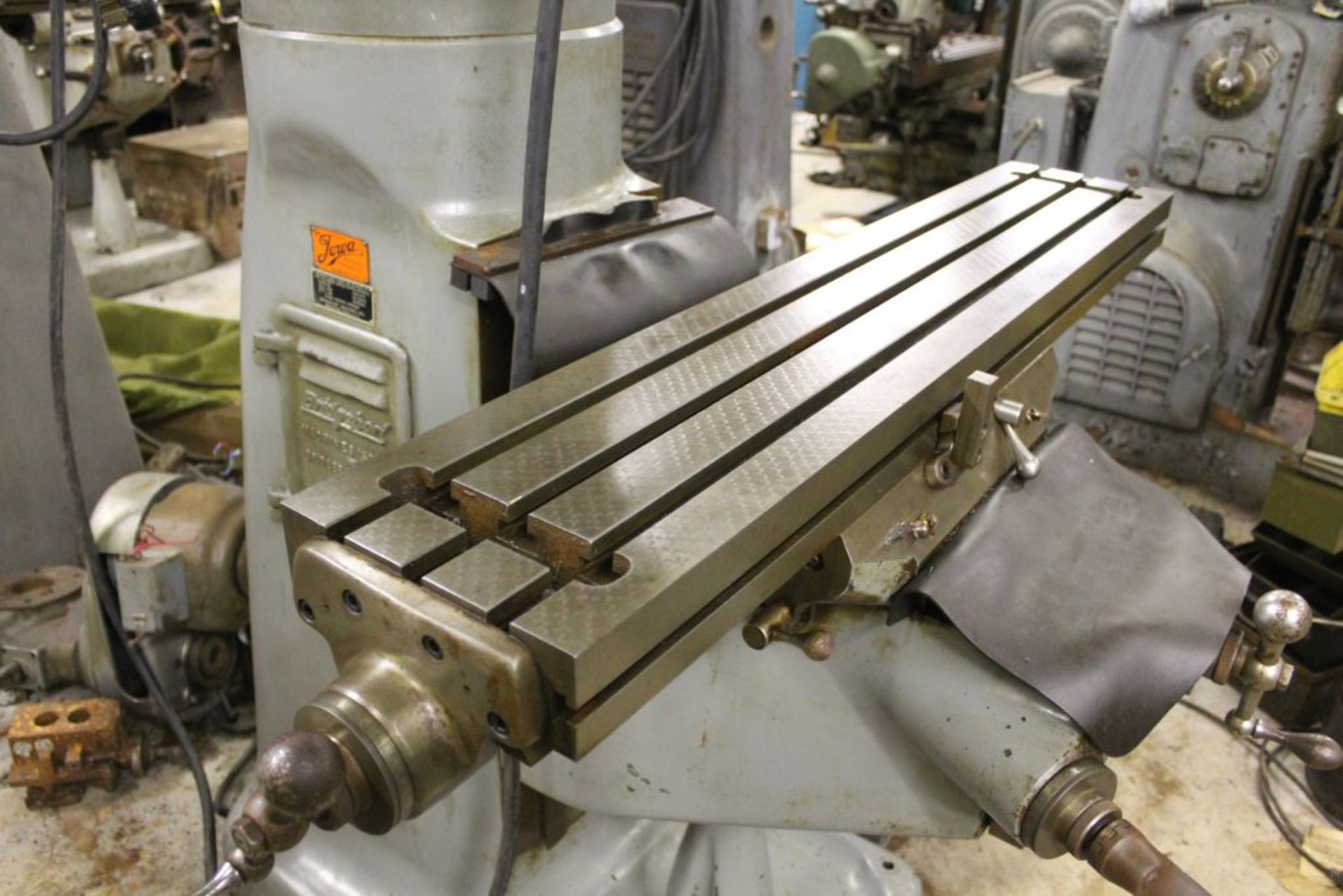 Bridgeport mill, model 12-BR, sn 83978, 9" x 48" bed, manual (not down power), shaping attachment. - Image 4 of 15