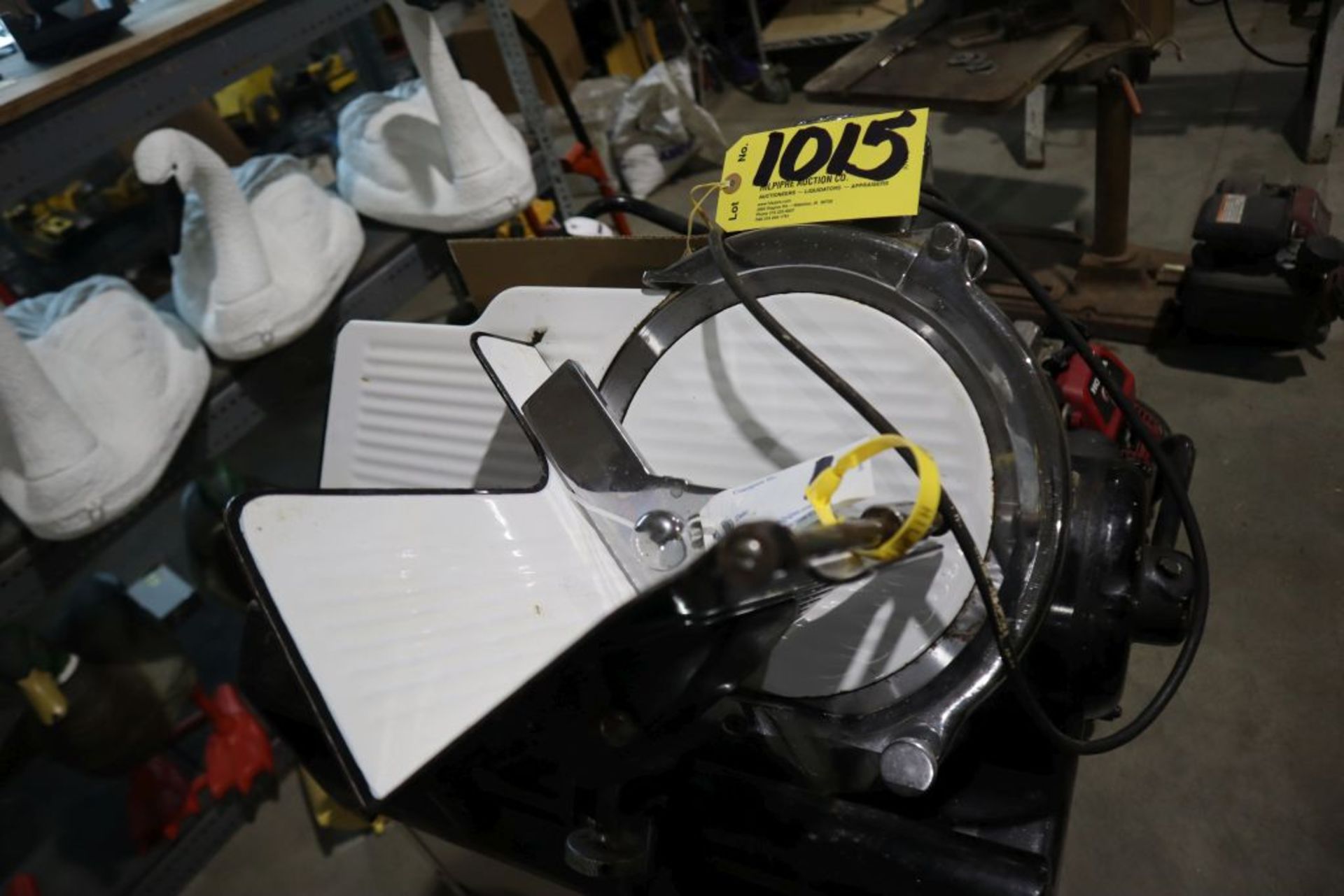 Globe Meat Slicer on cart.