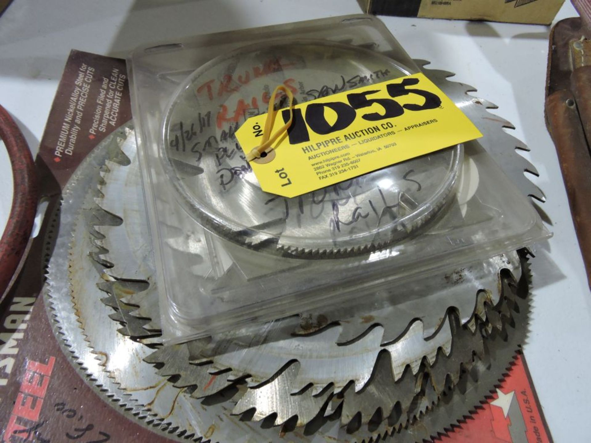 Saw blades various sizes (apprx. 10).