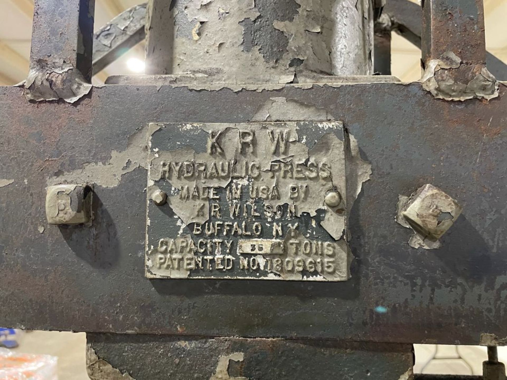 KRW H-frame press, 36 T., hydraulic. - Image 3 of 4