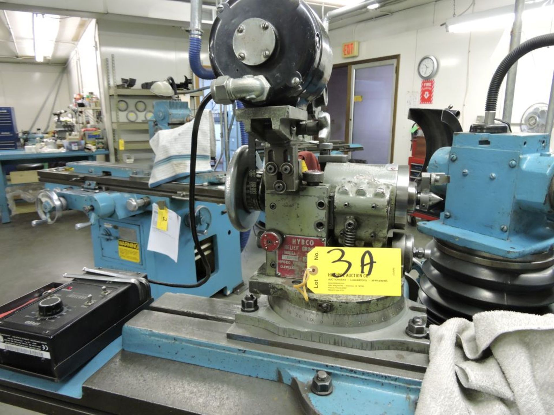 Hybco relief grinder model 2100-SB, sn RF794, variable speed controls. - Image 4 of 10