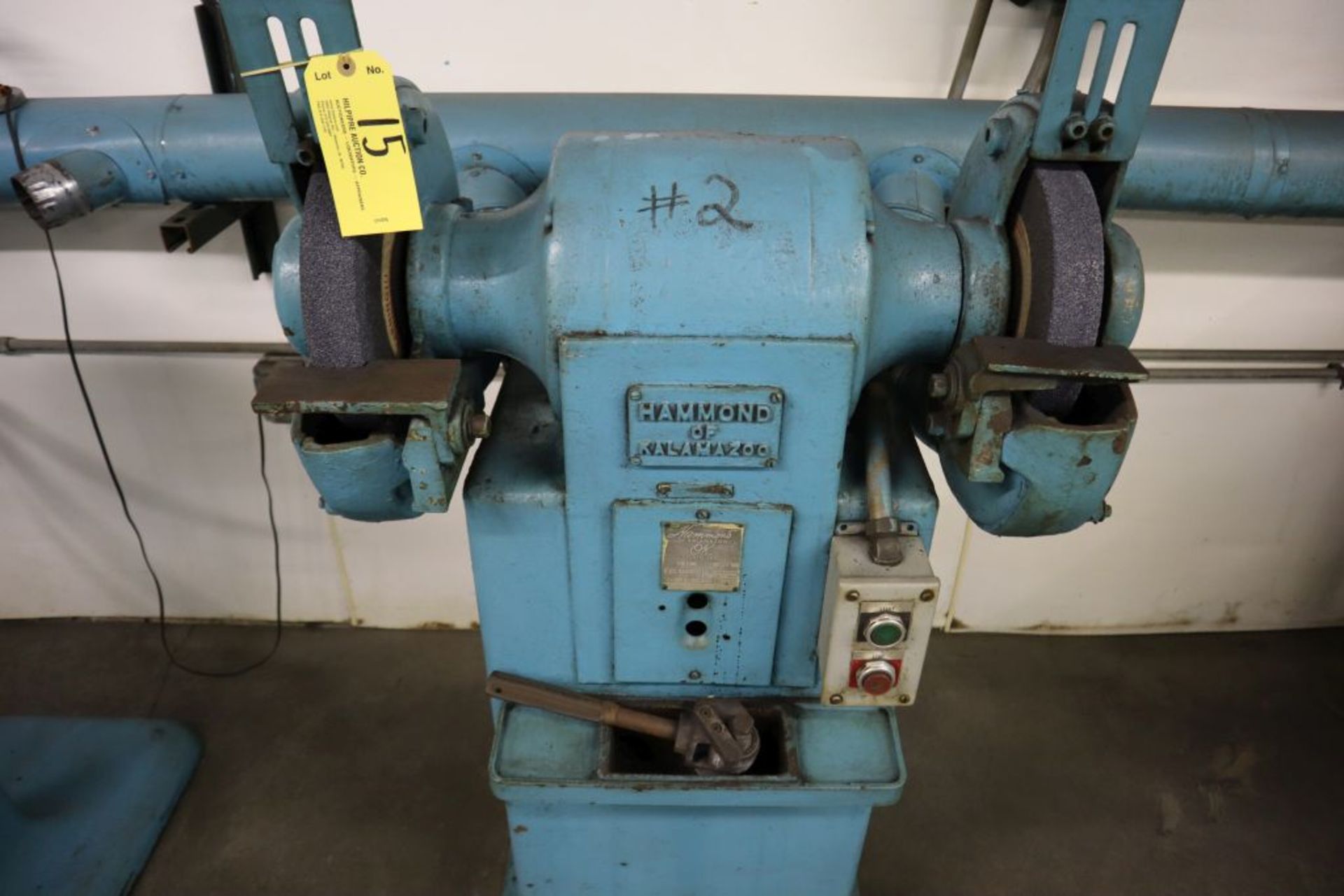 Hammond Double spindle grinder, 2 hp, 3 ph, 12".