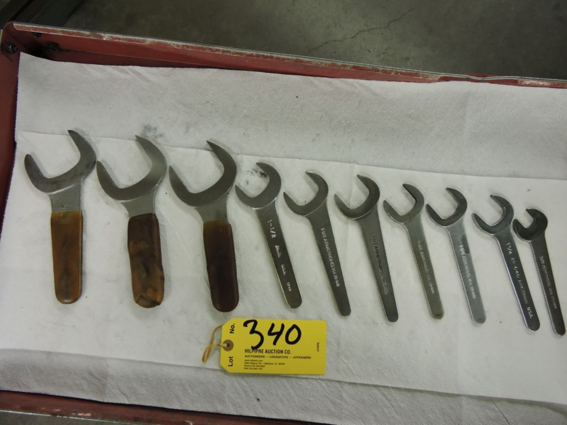 Shorty wrenches, 3/4" - 2", (approx. 10).