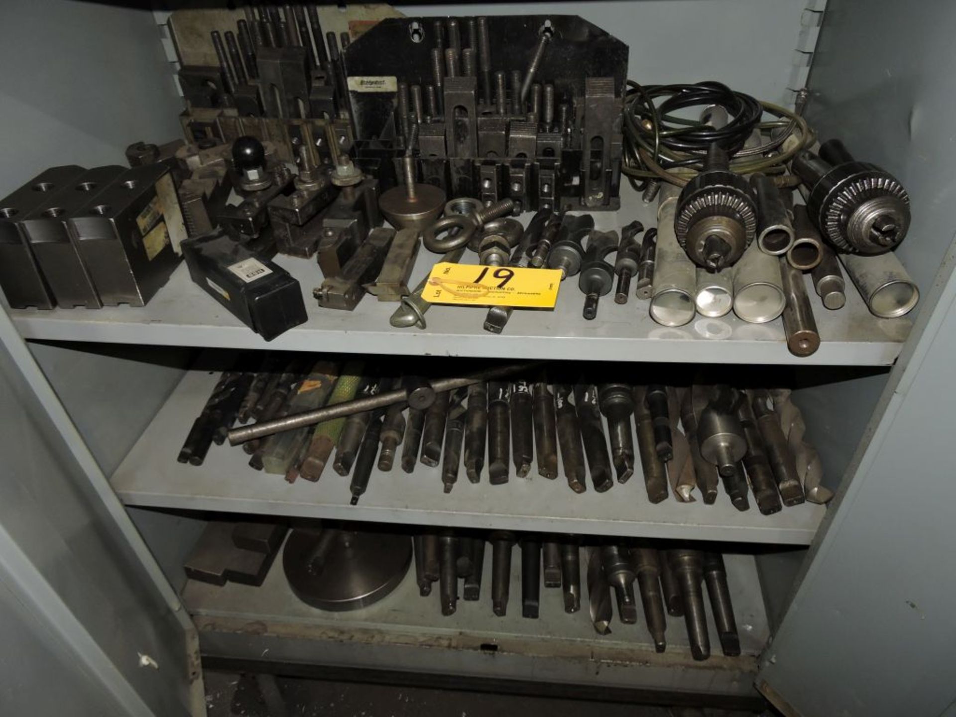 Assorted lot of tooling and cabinet: Chucks, bits. - Image 2 of 4