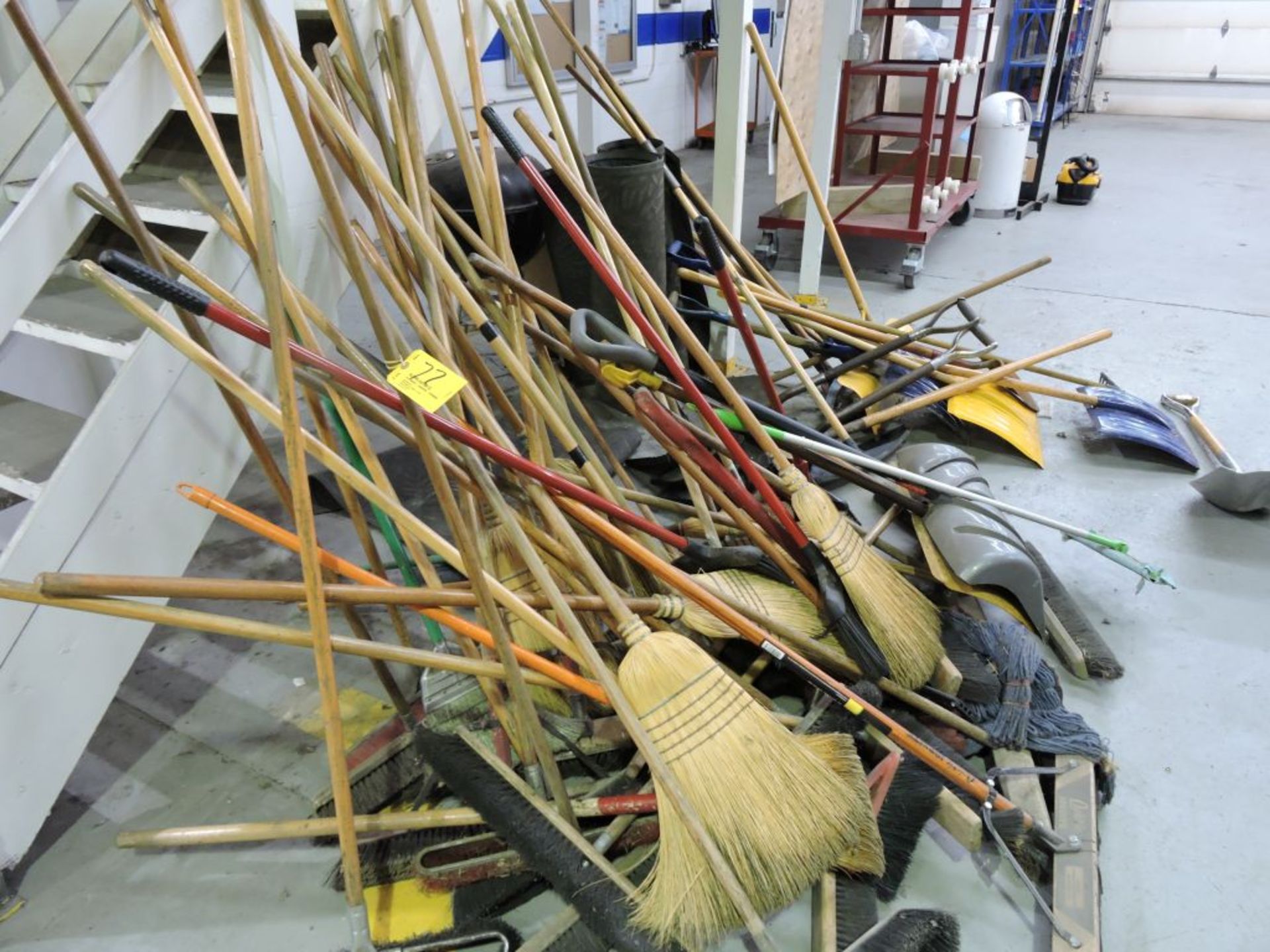 Brooms and shovels.