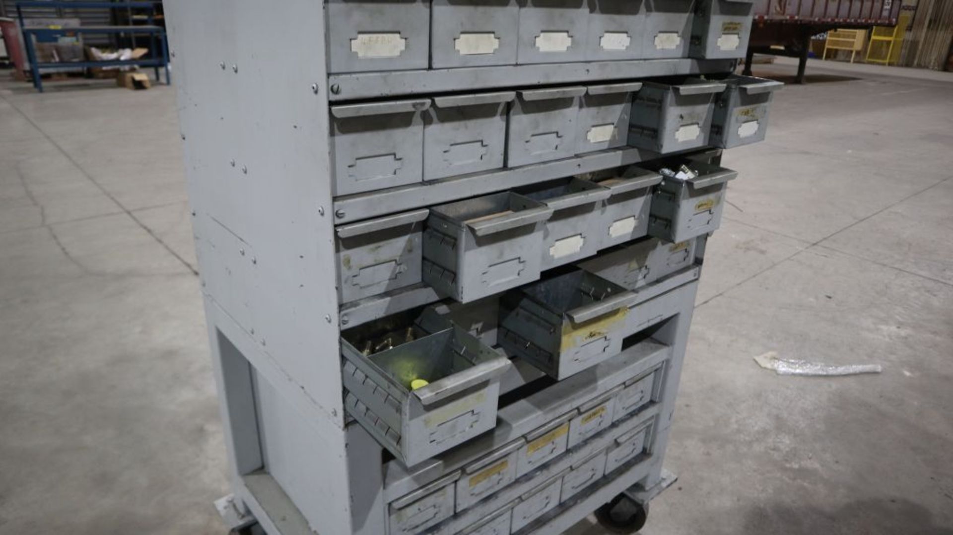 Rolling cart 68 drawer containing fittings. - Image 2 of 2