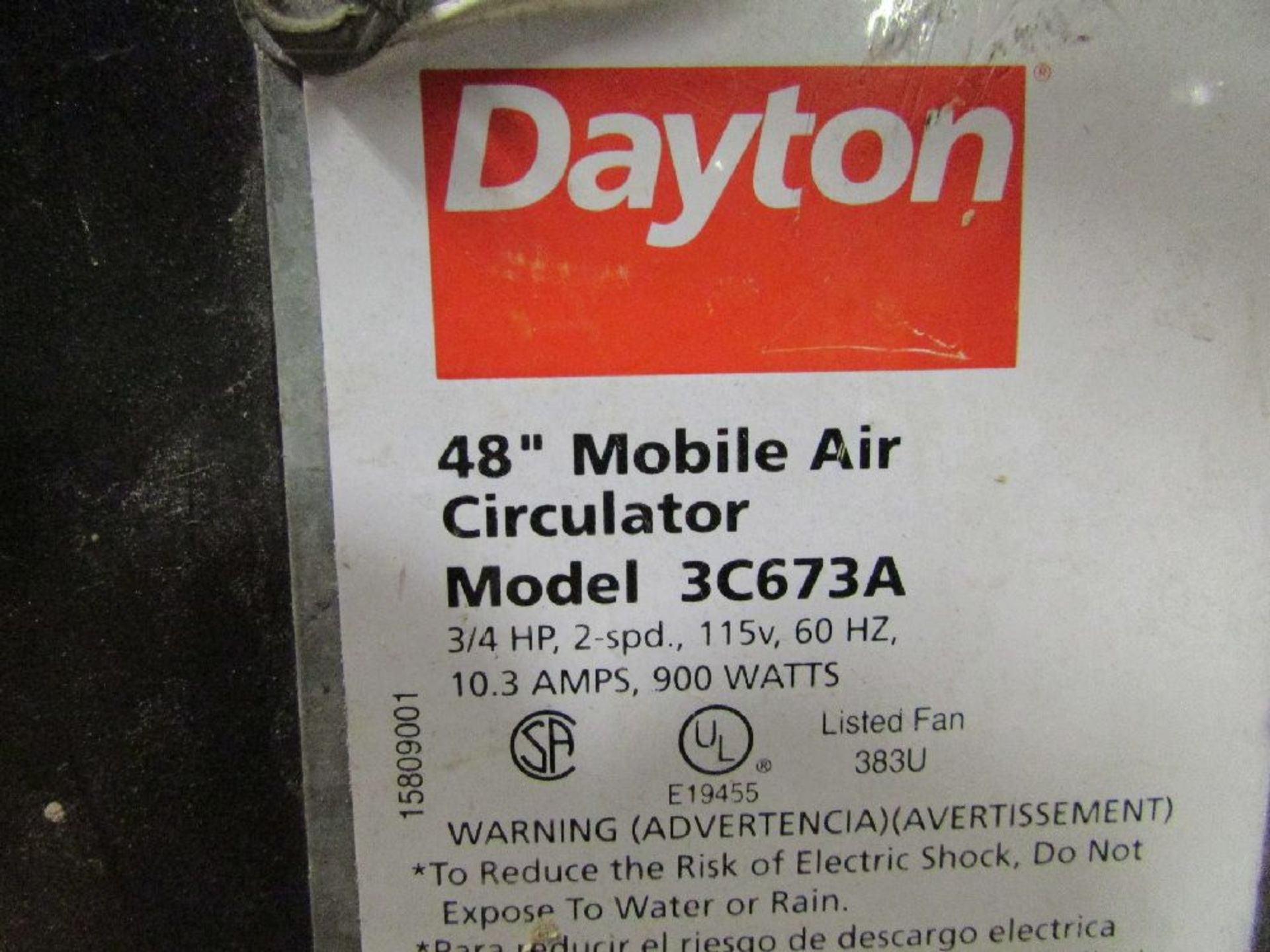 Dayton Model 3C673A 48"""" Fan - Image 3 of 3