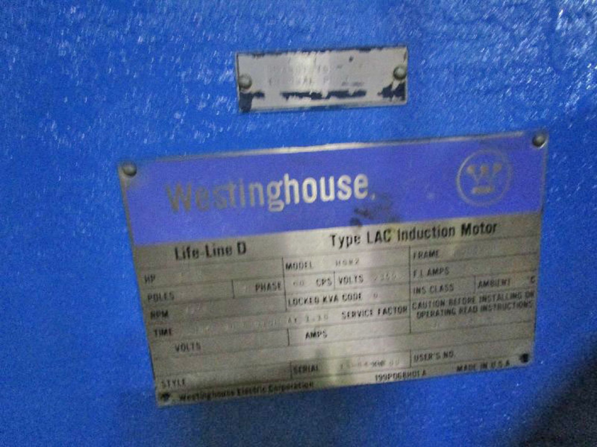 Westinghouse Model HSW2 1000 HP Electric Induction Motor - Image 2 of 3