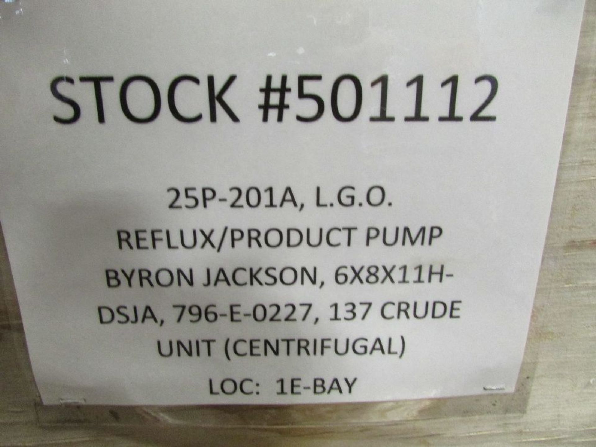 Byron Jackson Type DSJA 6X8X11 Centrifugal Pump - Image 6 of 6