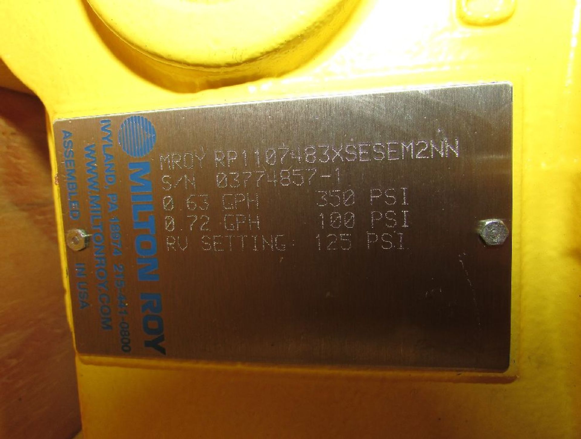 Milton Roy Model MROY RP1107483XSESEM2NN 1/3 HP Metering Pumps - Image 10 of 12
