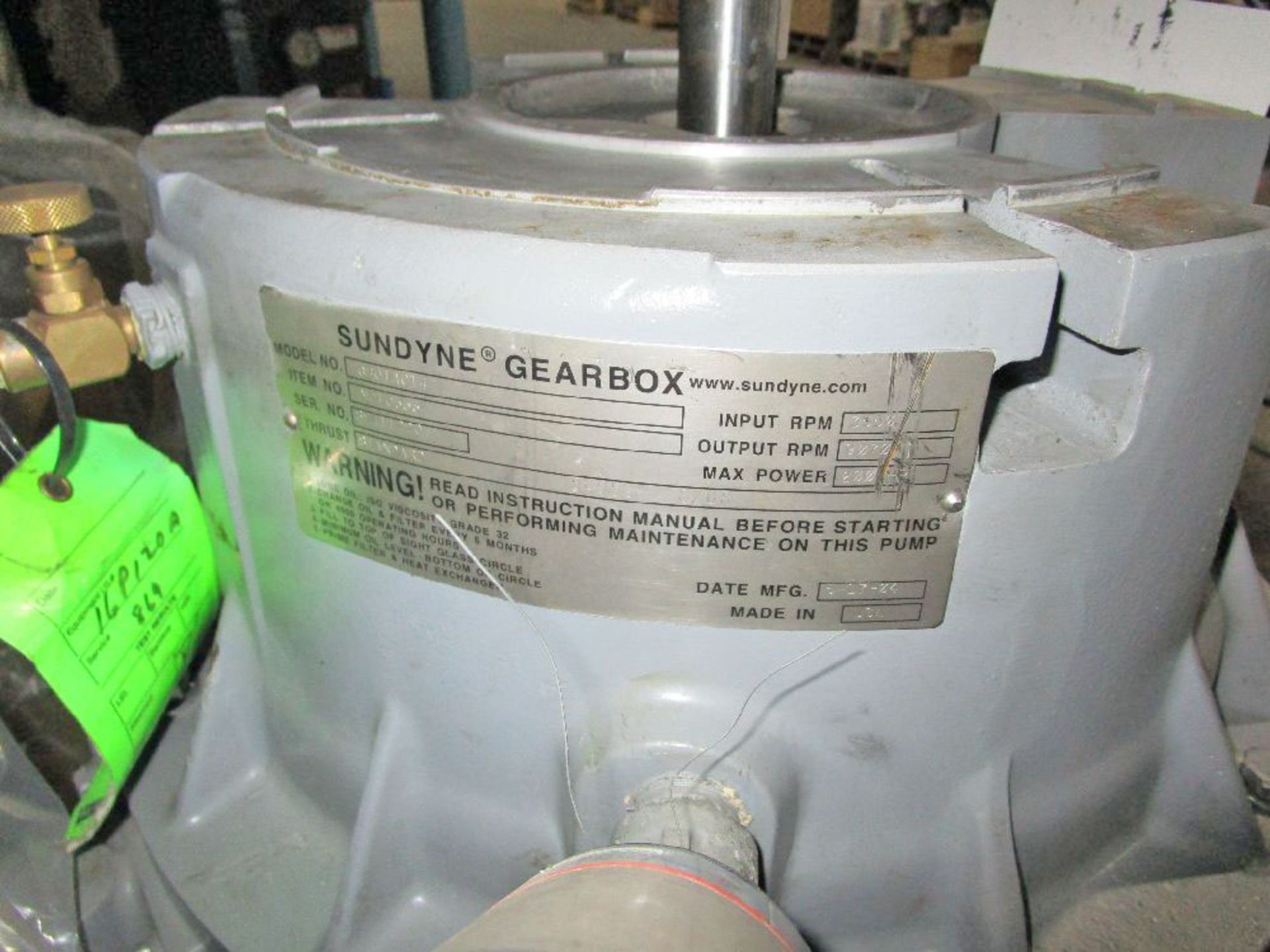 Sundyne Model GB01AC1 200 HP Max Gear Box - Image 5 of 6