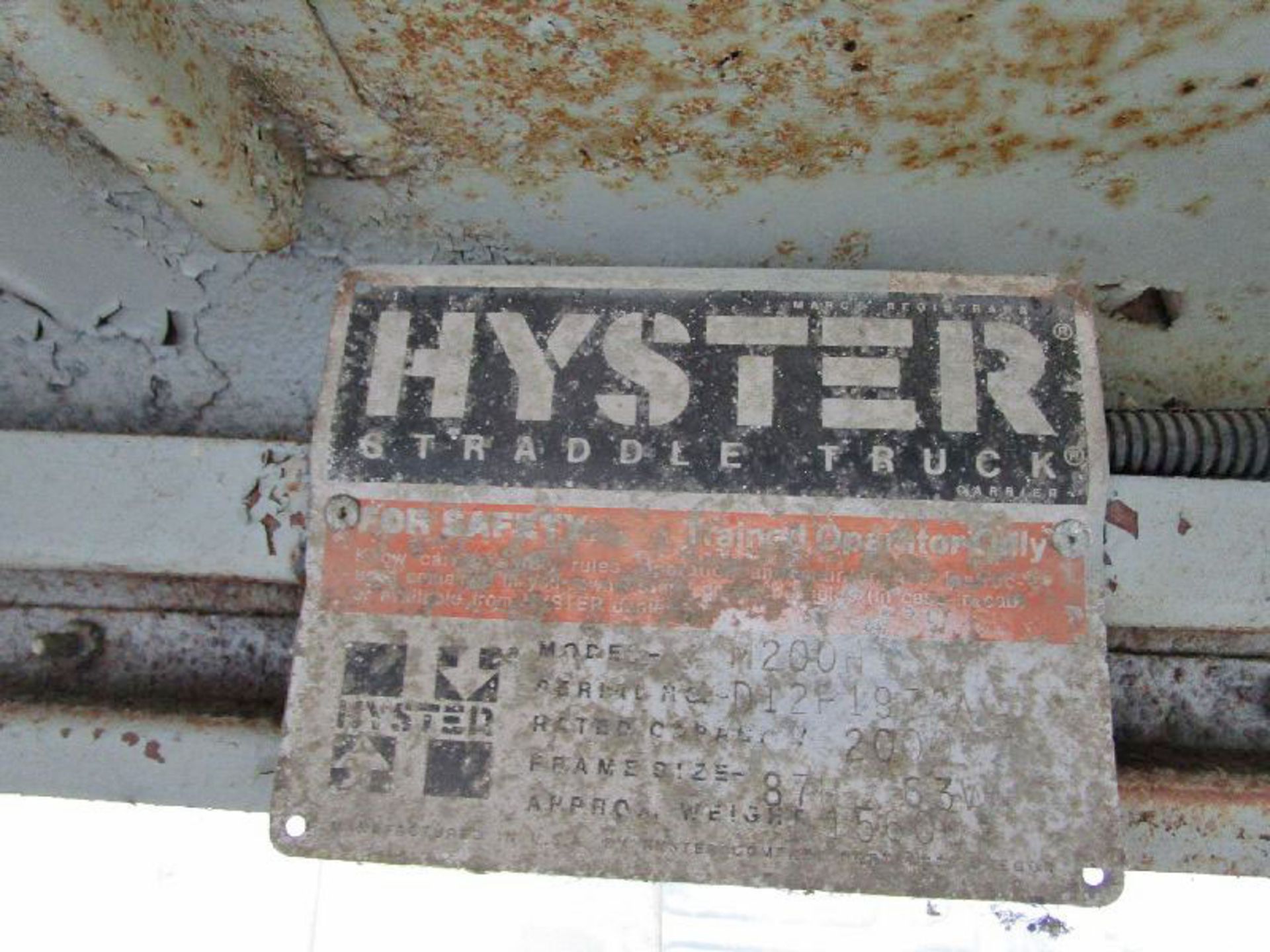 Hyster Model M 200H 10 Ton Saddle Truck - Image 7 of 9