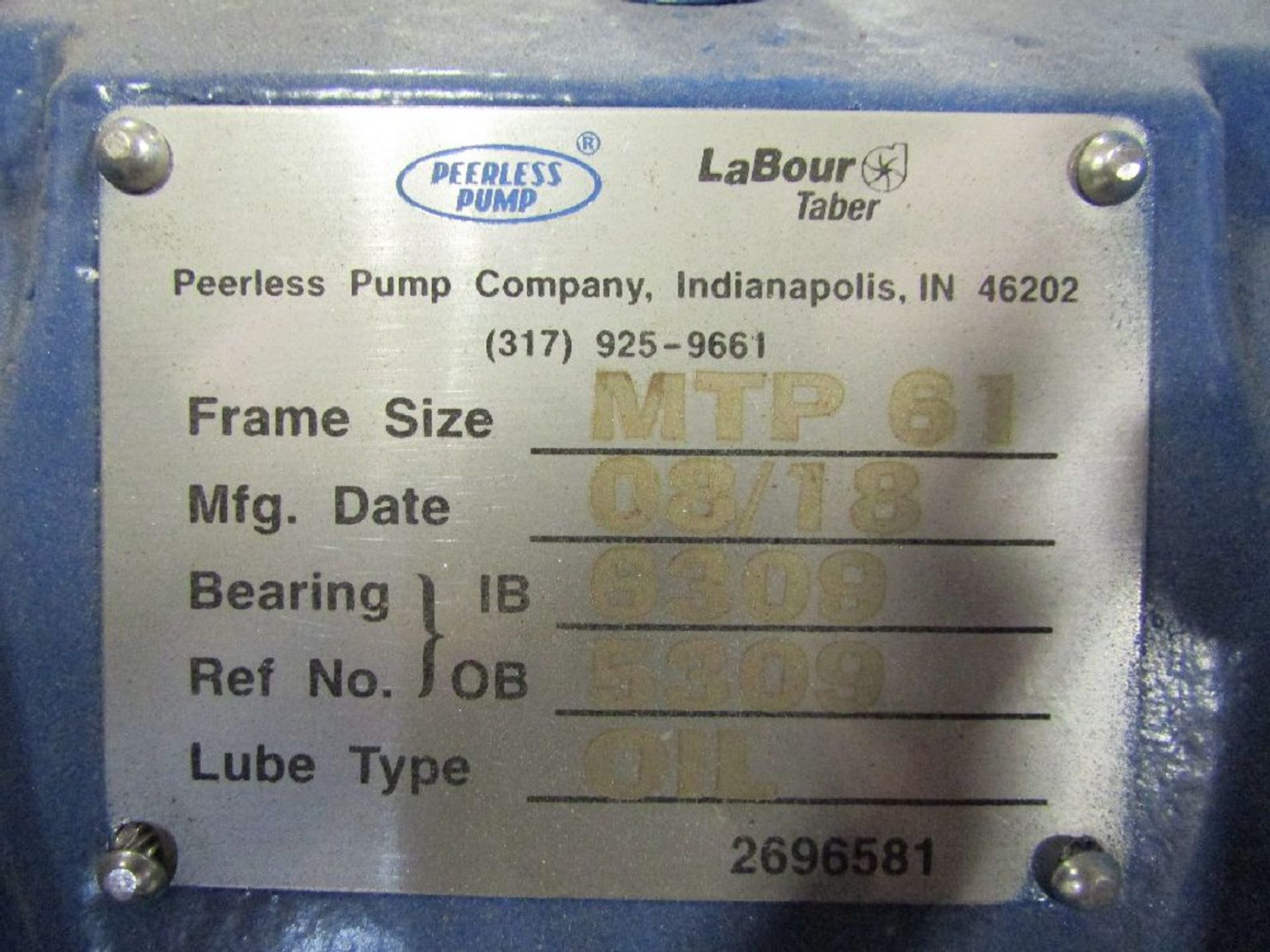 Peerless Pump Co Model 8196MTP 2x3-10 Centrifugal Pump - Image 4 of 5