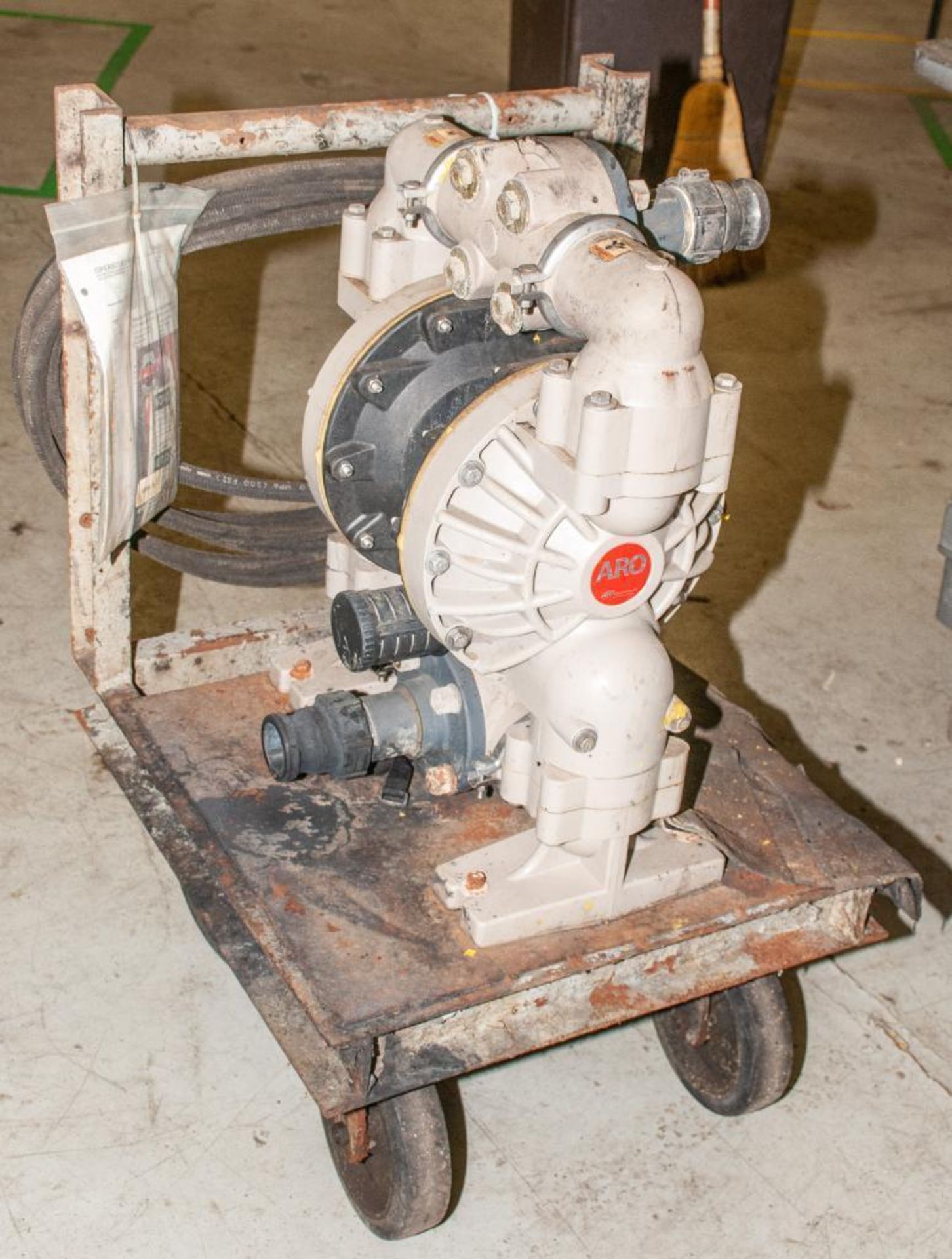 ARO Diaphragm Pump Model. 6662A3-3EB-C, s/n SPH1123160, On Cart, Located in Stockton, IL - Image 2 of 3