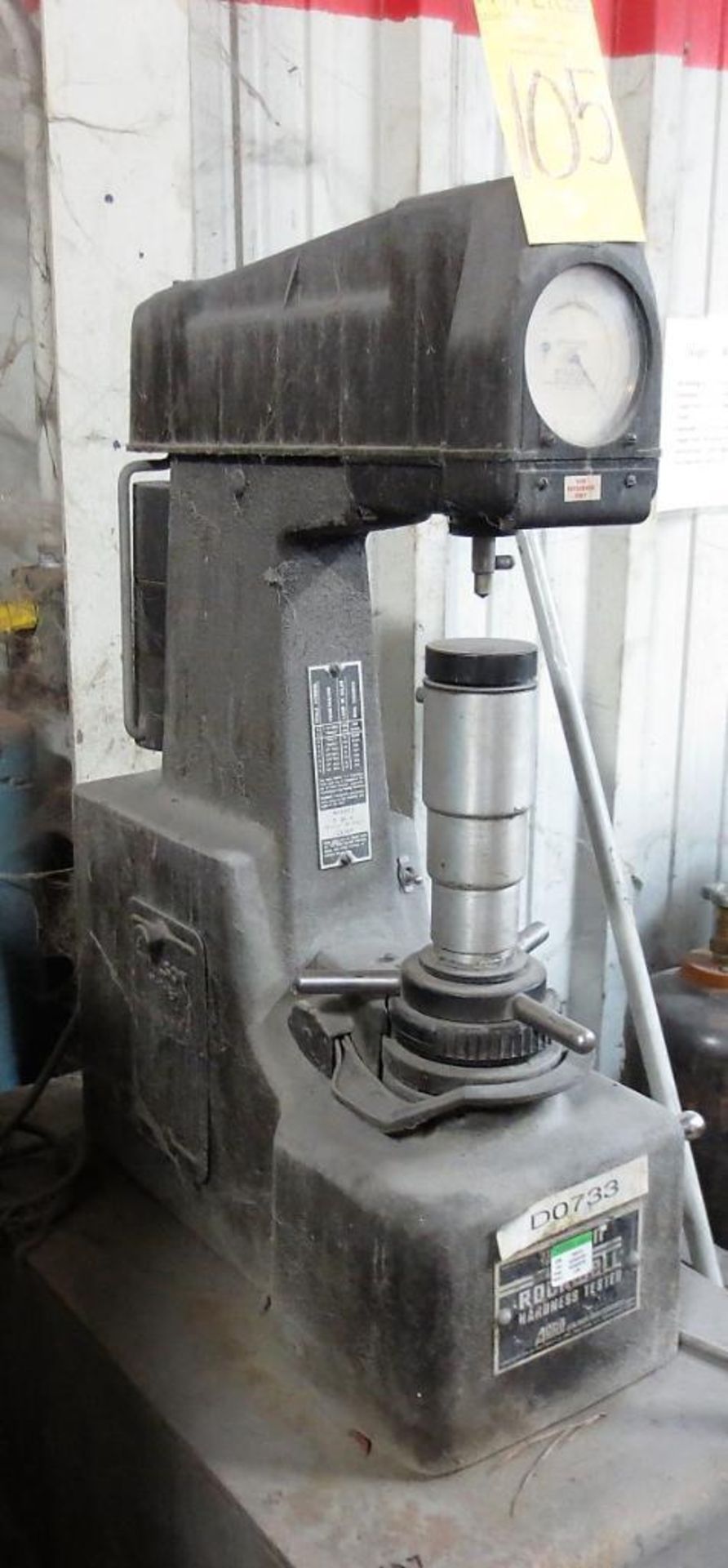 Rockwell Hardness Tester, Model 3JR-A, S/N 11364