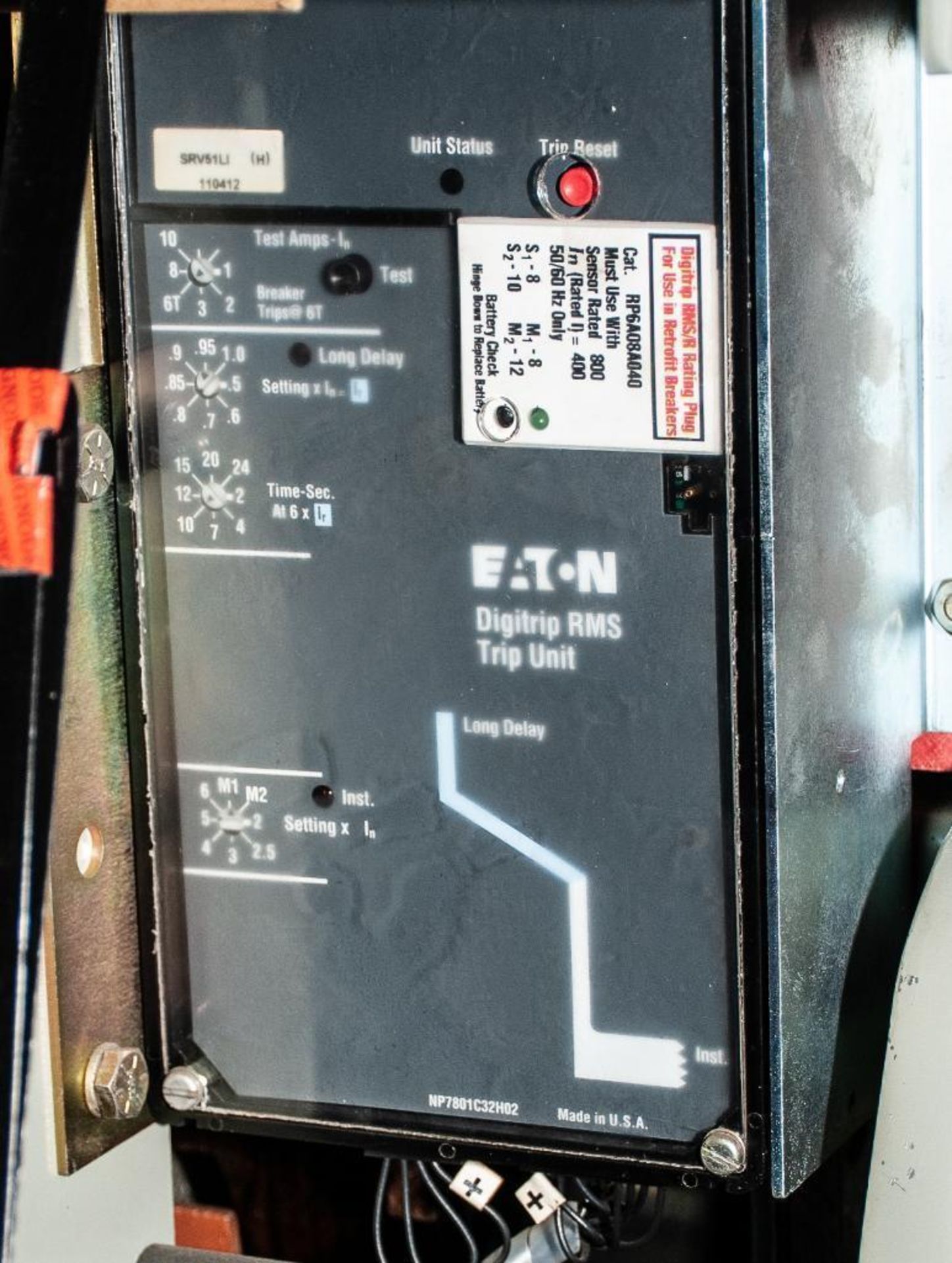 GE Low Voltage Circuit Breaker W/ Eaton Digitrip RMS Trip Unit, Appears to Be New Never Installed, S - Image 5 of 9