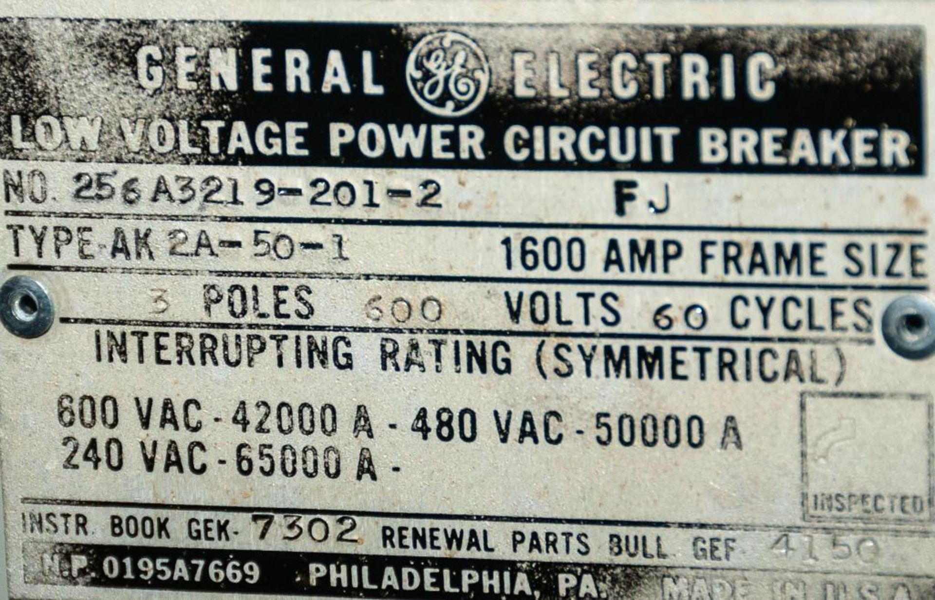 GE Low Voltage Circuit Breaker W/ Eaton Digitrip RMS Trip Unit, Appears to Be New Never Installed, S - Image 3 of 9