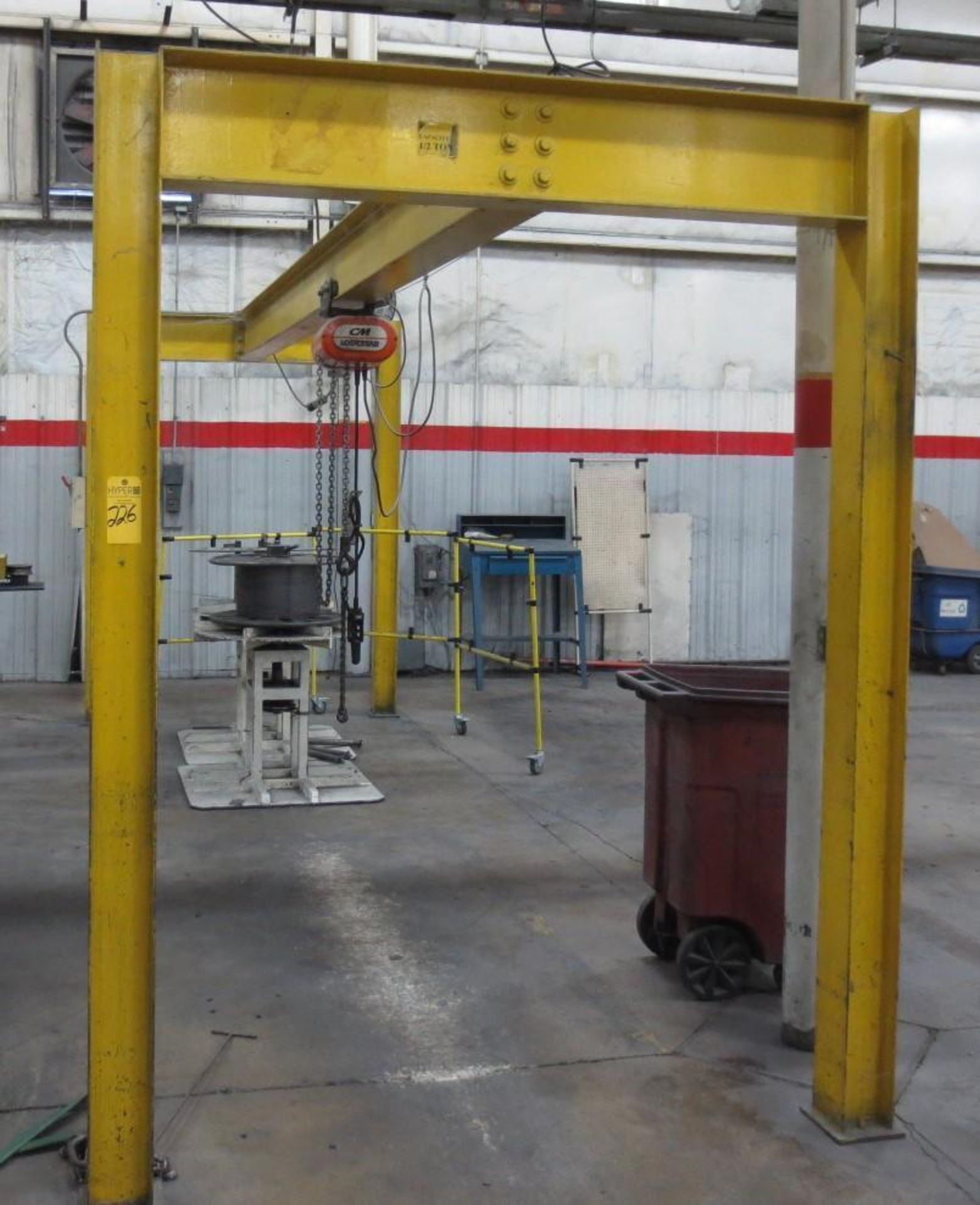 Apx. 20' X 6' Hoist rail System with CM 1/2 Ton 3 PH Hoist