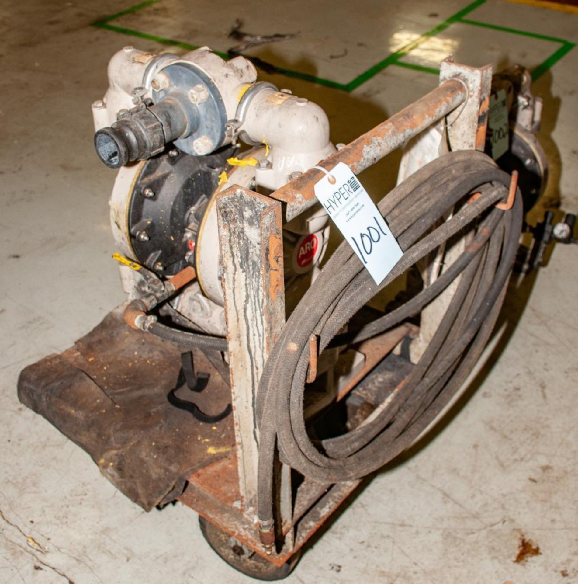 ARO Diaphragm Pump Model. 6662A3-3EB-C, s/n SPH1123160, On Cart, Located in Stockton, IL