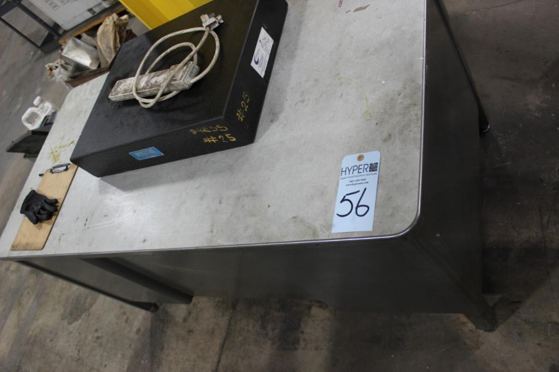 Lot c/o: (1)- Steel Desk w/ (1)-24" x 18" Astral Granite Surface Plate