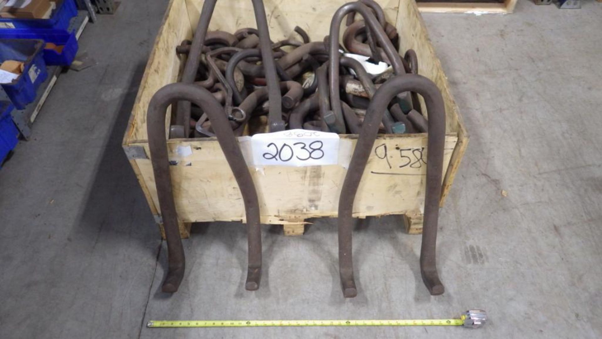 Lot c/o: Assorted Sized Large "S"-Hooks and Plate Hooks in ine box skid