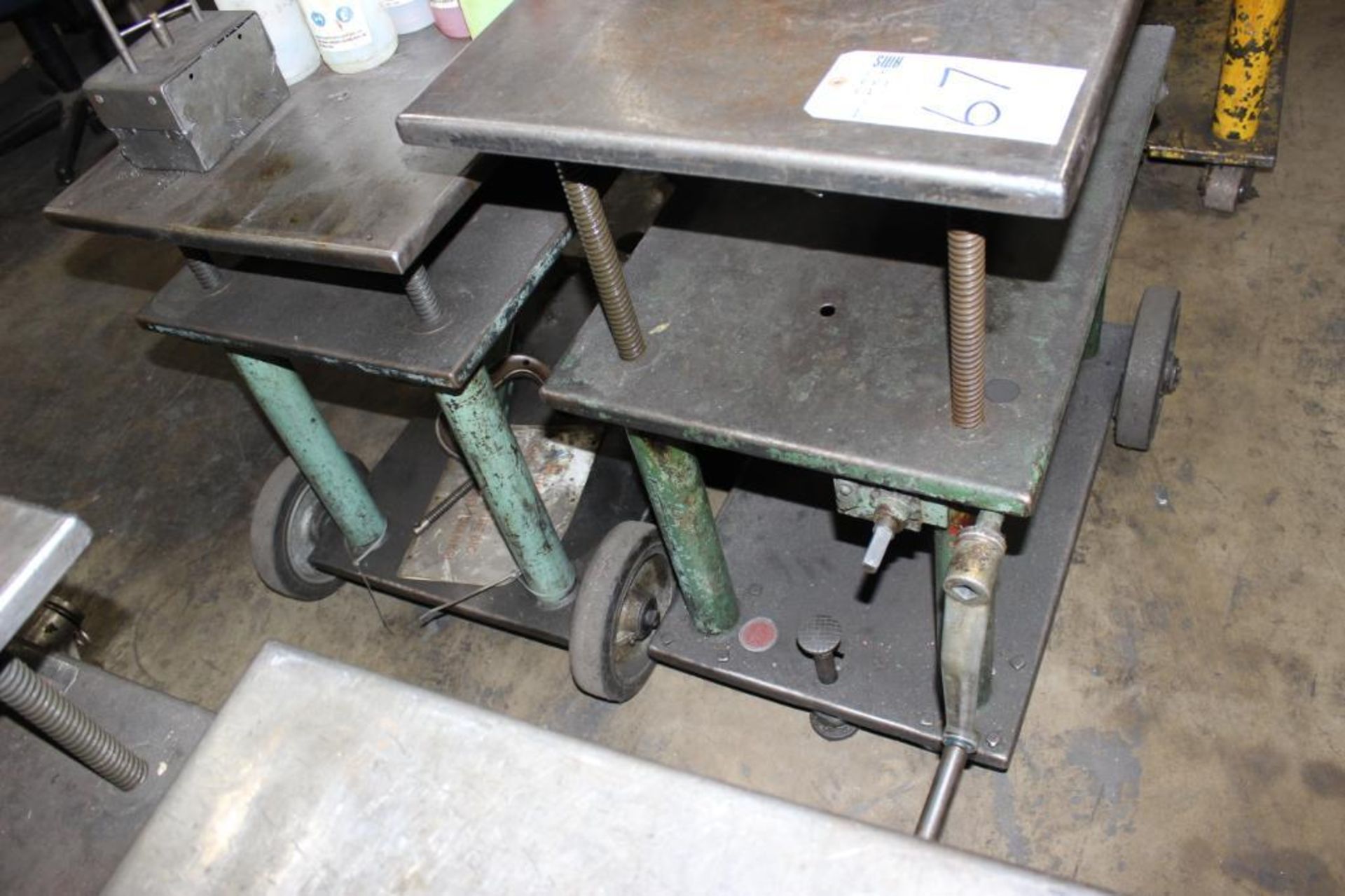Lot Portable Heavy-Duty Steel Die Carts c/o: (2)- 19"x 29" Elevating Tops - Image 2 of 3