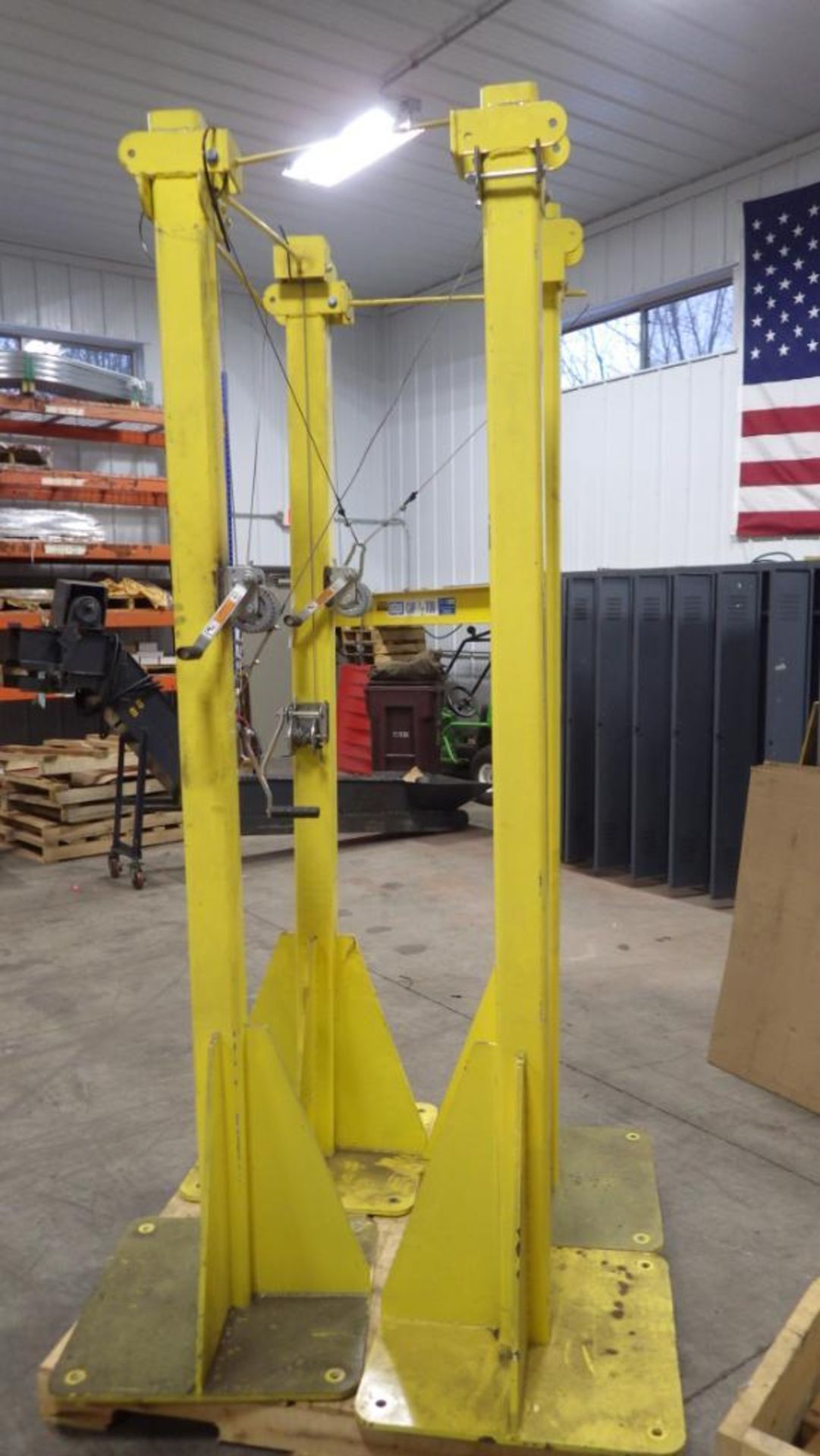 Lot c/o: Assorted Welding Curtains c/o: (4) Up rights 8' tall, (1) 66" X 12' lg curtain, (1) 66" X 8 - Image 4 of 7