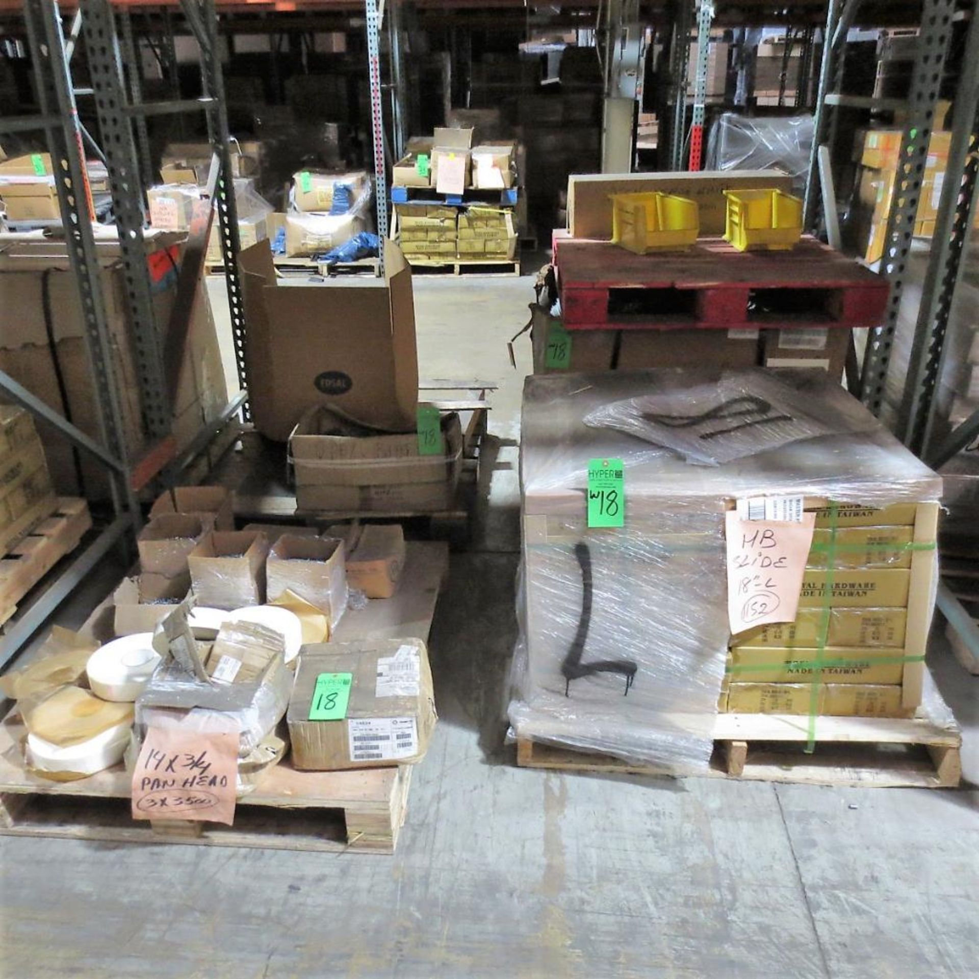 Appx. 2950 21" Runner Inner, Appx. 200 33x33x48 Plastic Bag 2004126, Box Nuts Bolts, Box of casters,