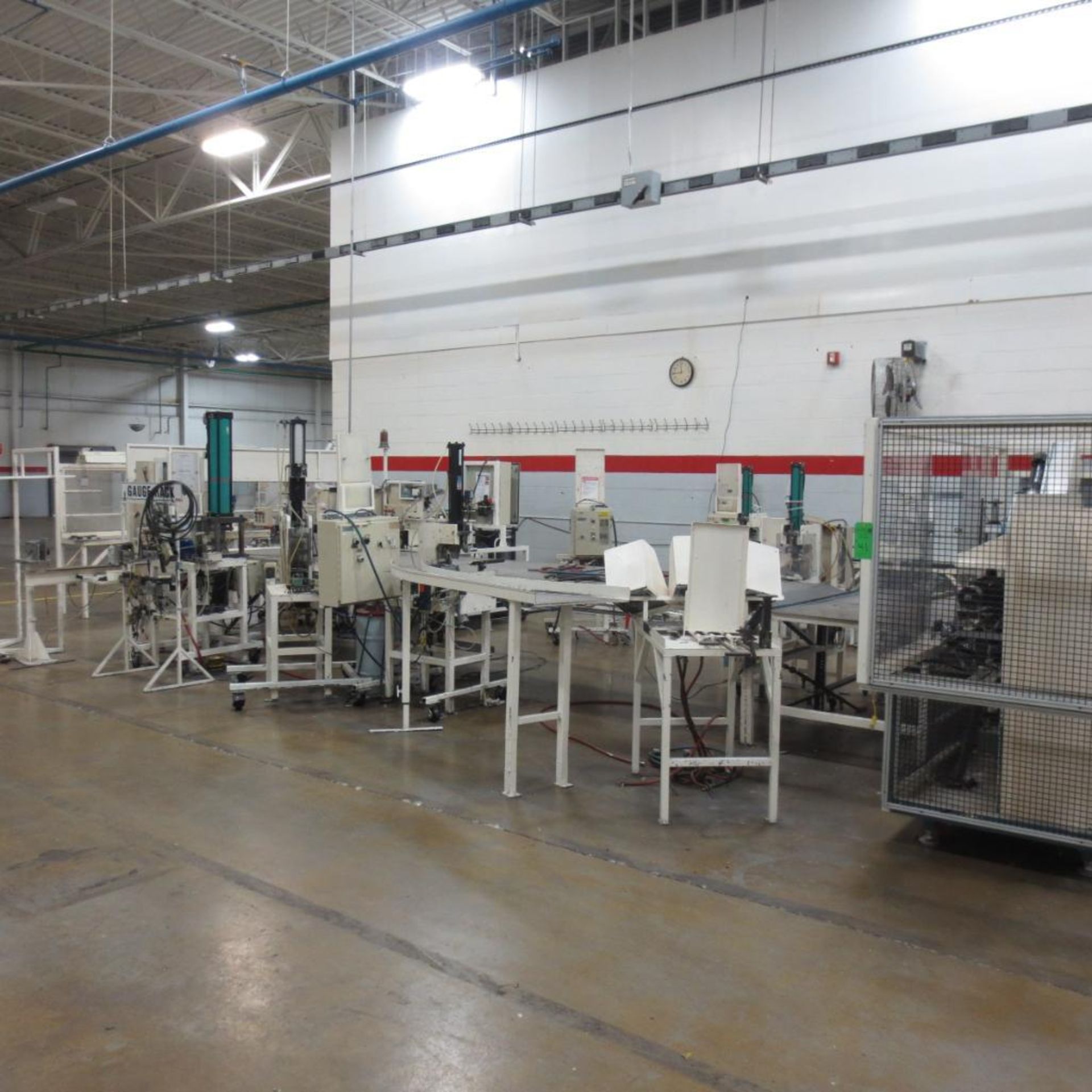 Work Cell Consisting of 4 Press Units, Bend Tube Machine, Belisle Tube Bender, 2 Button Machine and