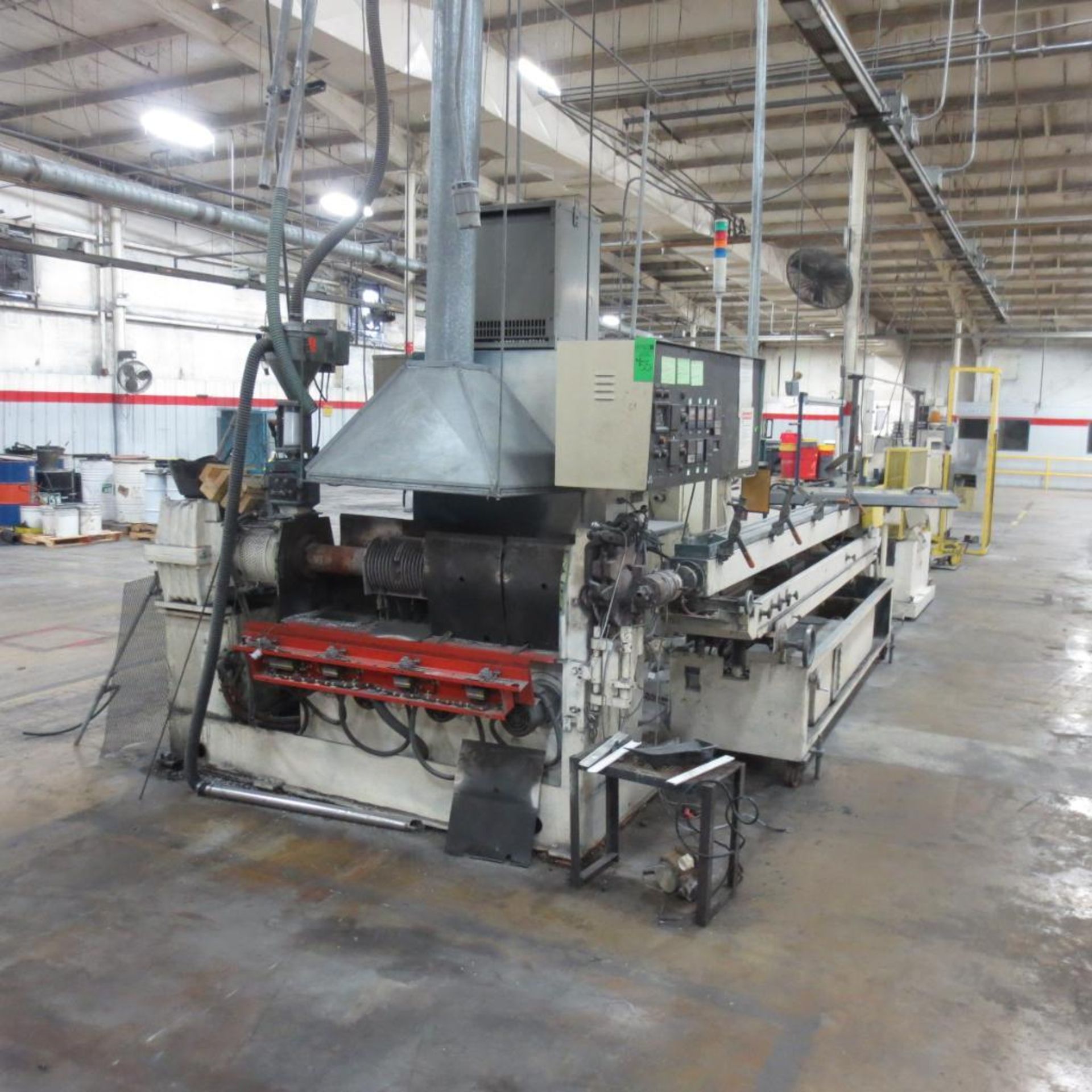 Line Extrusion Extruder #1 Davis Extruder With W Berg Mdl PA-5-X Chiller, Metaplast Mdl. PB40LL Unit