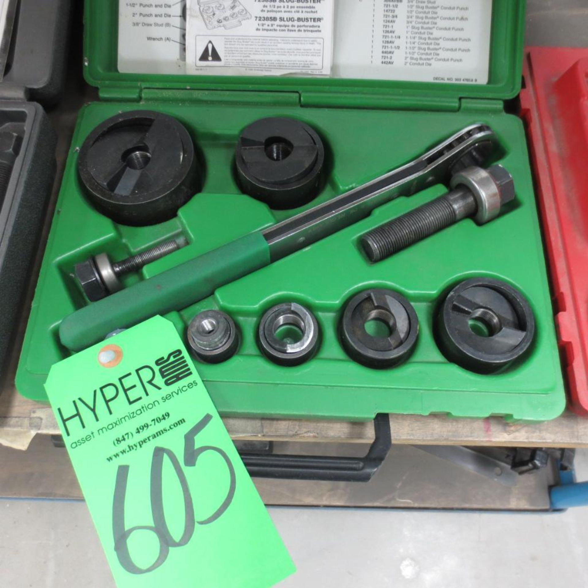 Greenlee Slug Buster Set and Hole Saw Bits.**Lot located at 651 N Dekora Woods Blvd., Saukville, WI